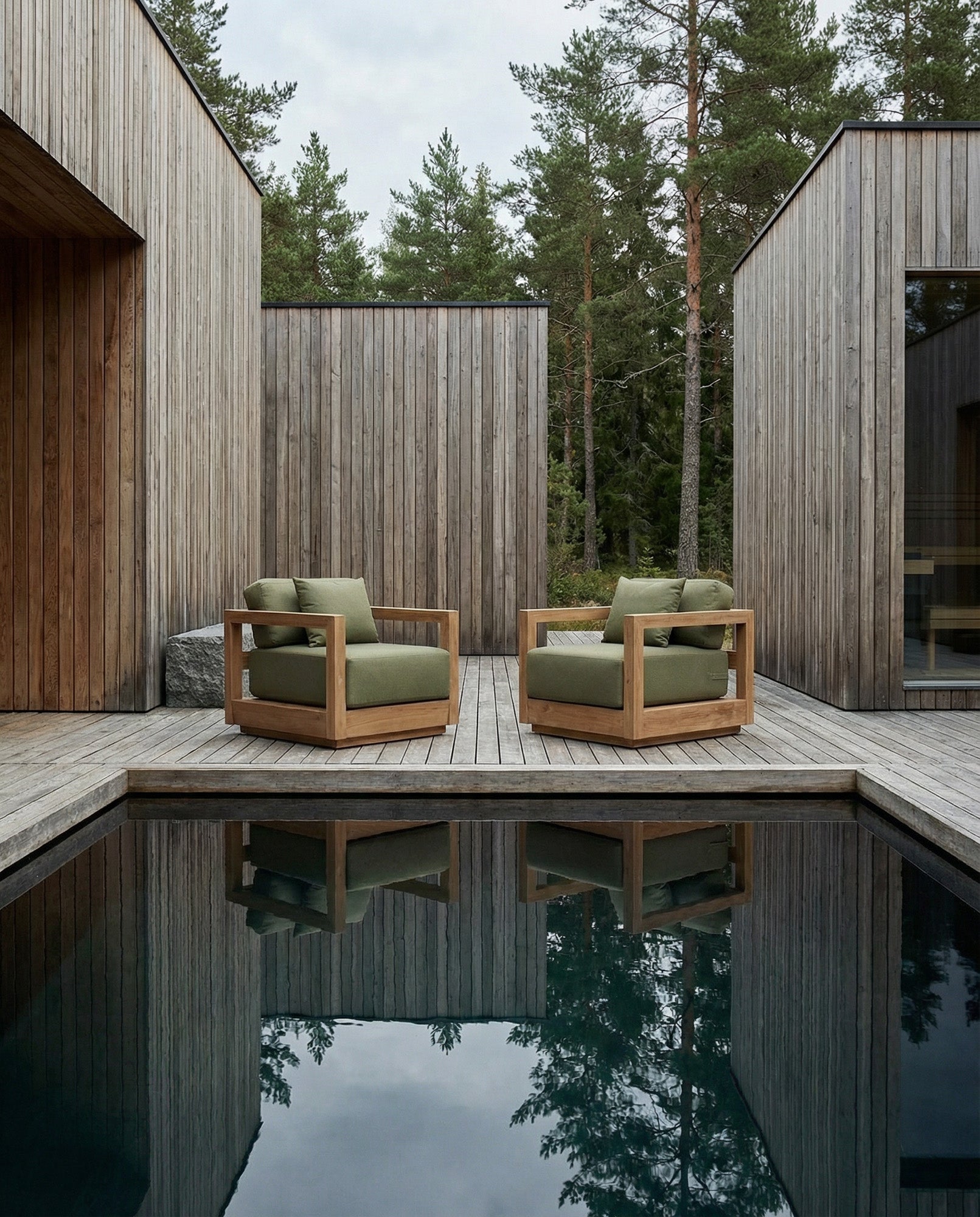 The Umalas Eenzits Outdoor Fauteuil Groen Bazar Bizar