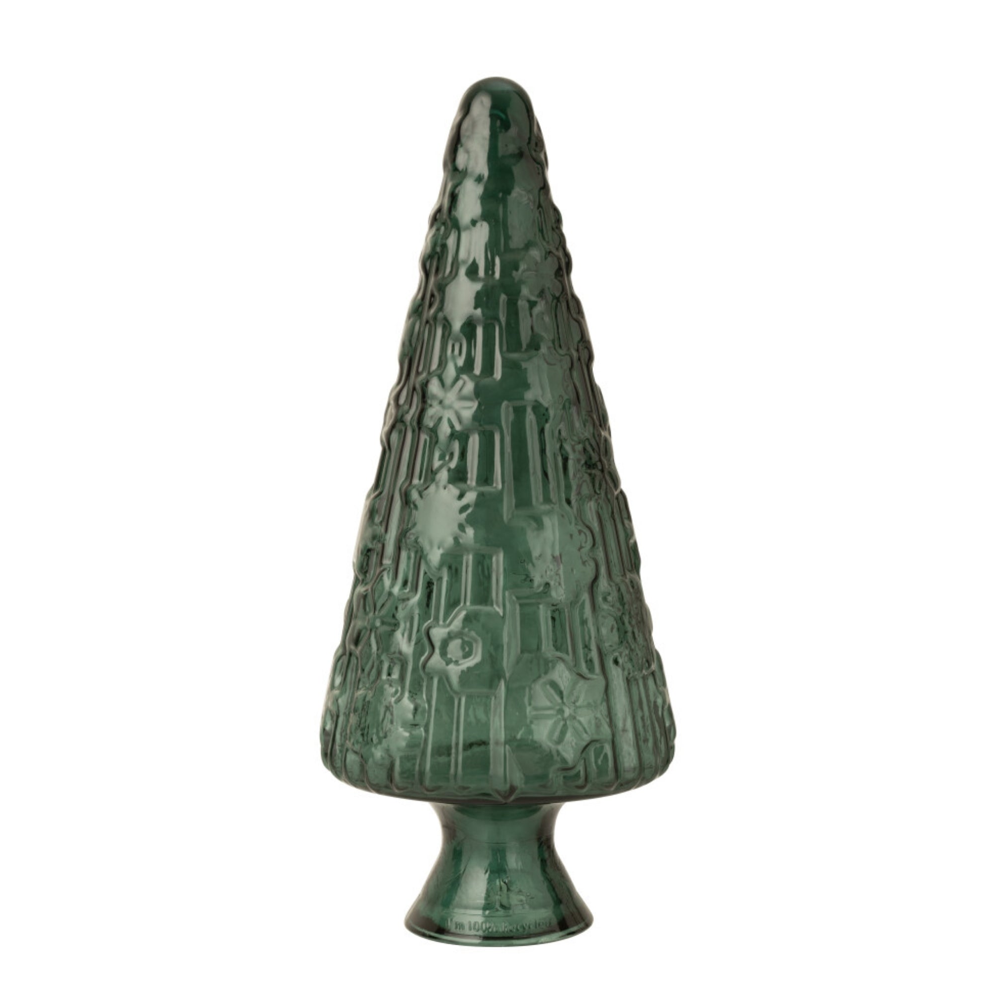 Kerstboom Ornament Groen Glas J-Line H85cm Set van 3