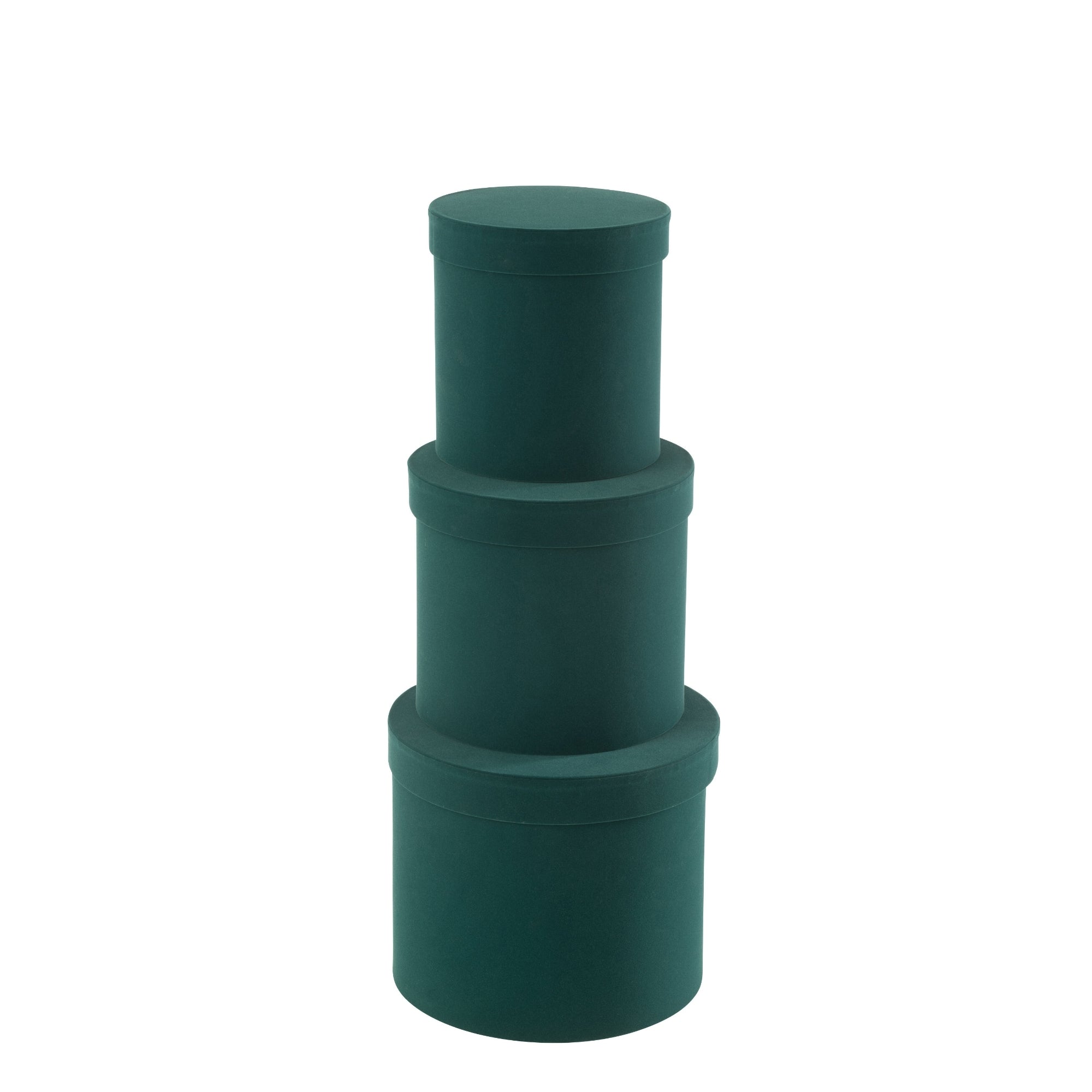Set Van 3 Dozen Rond Fluweel Papier Groen J-Line
