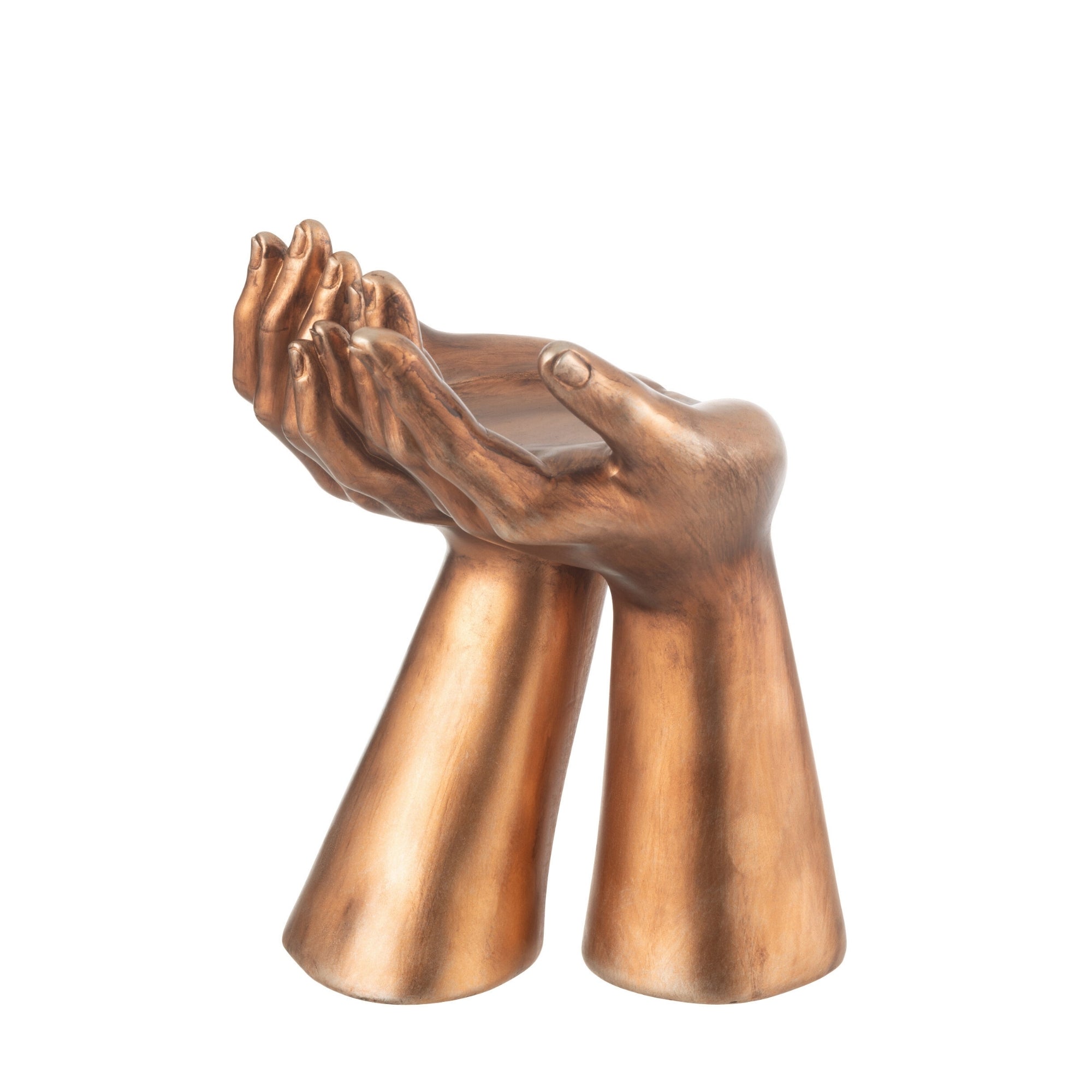 Kandelaar Handen Resine Koper J-Line