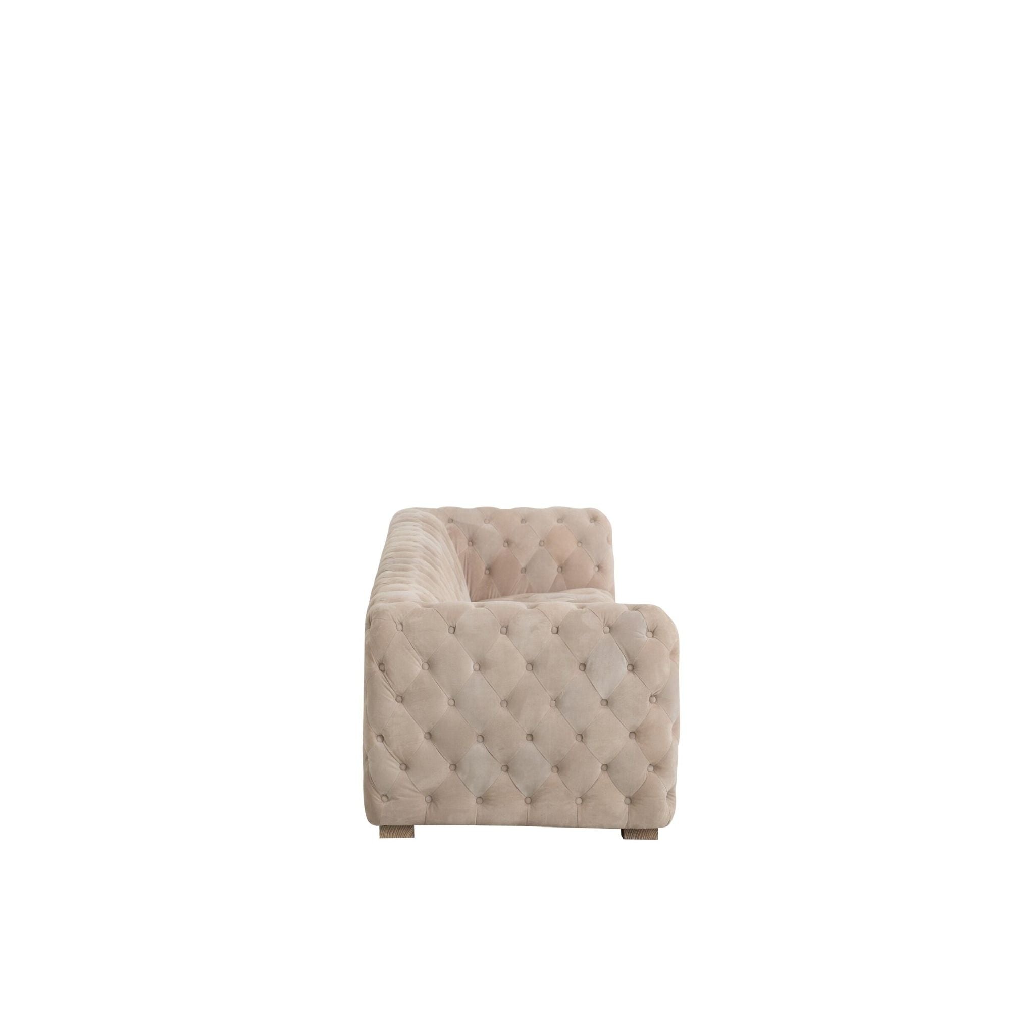 3-Zitsbank Met Knopen Suède Beige J-Line