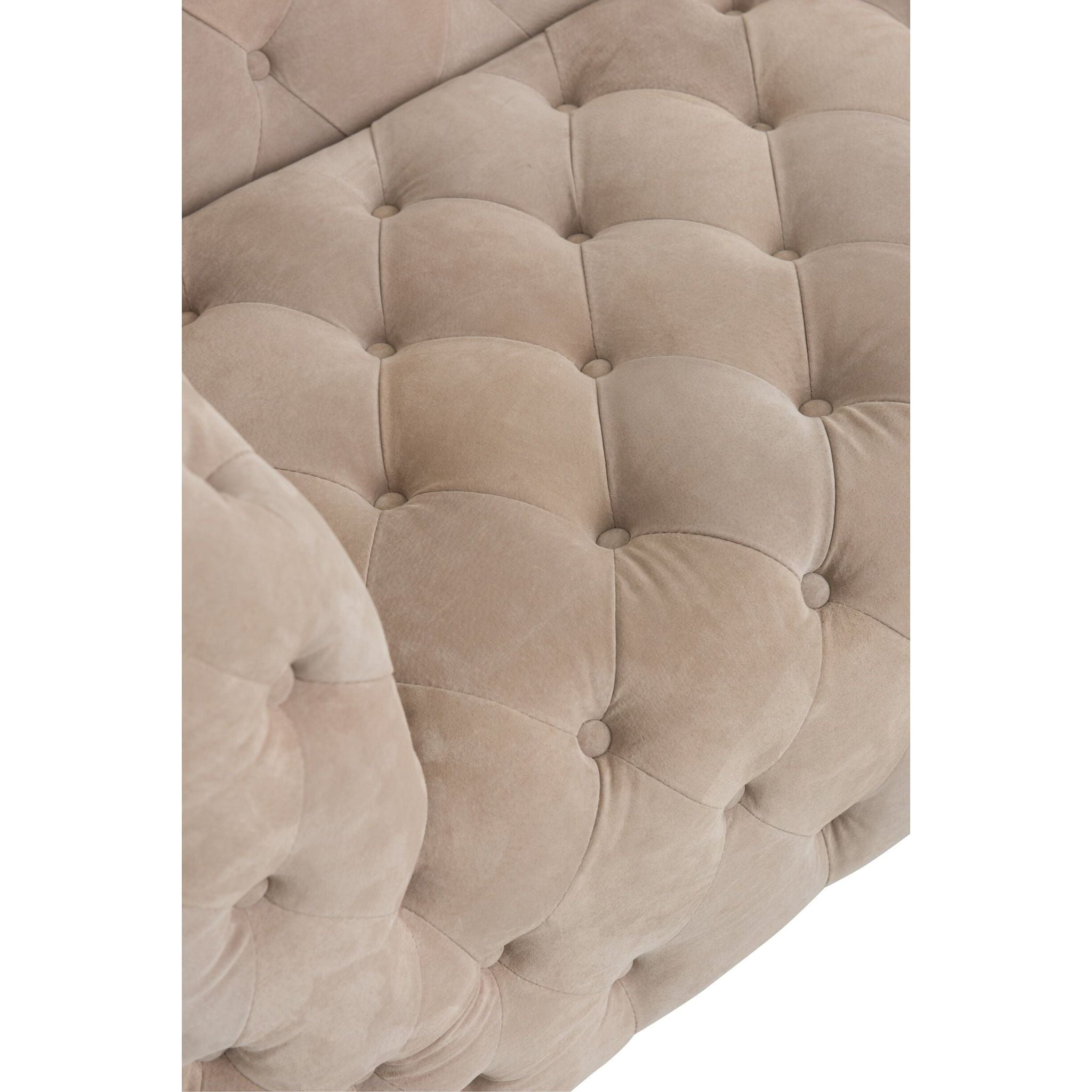 3-Zitsbank Met Knopen Suède Beige J-Line