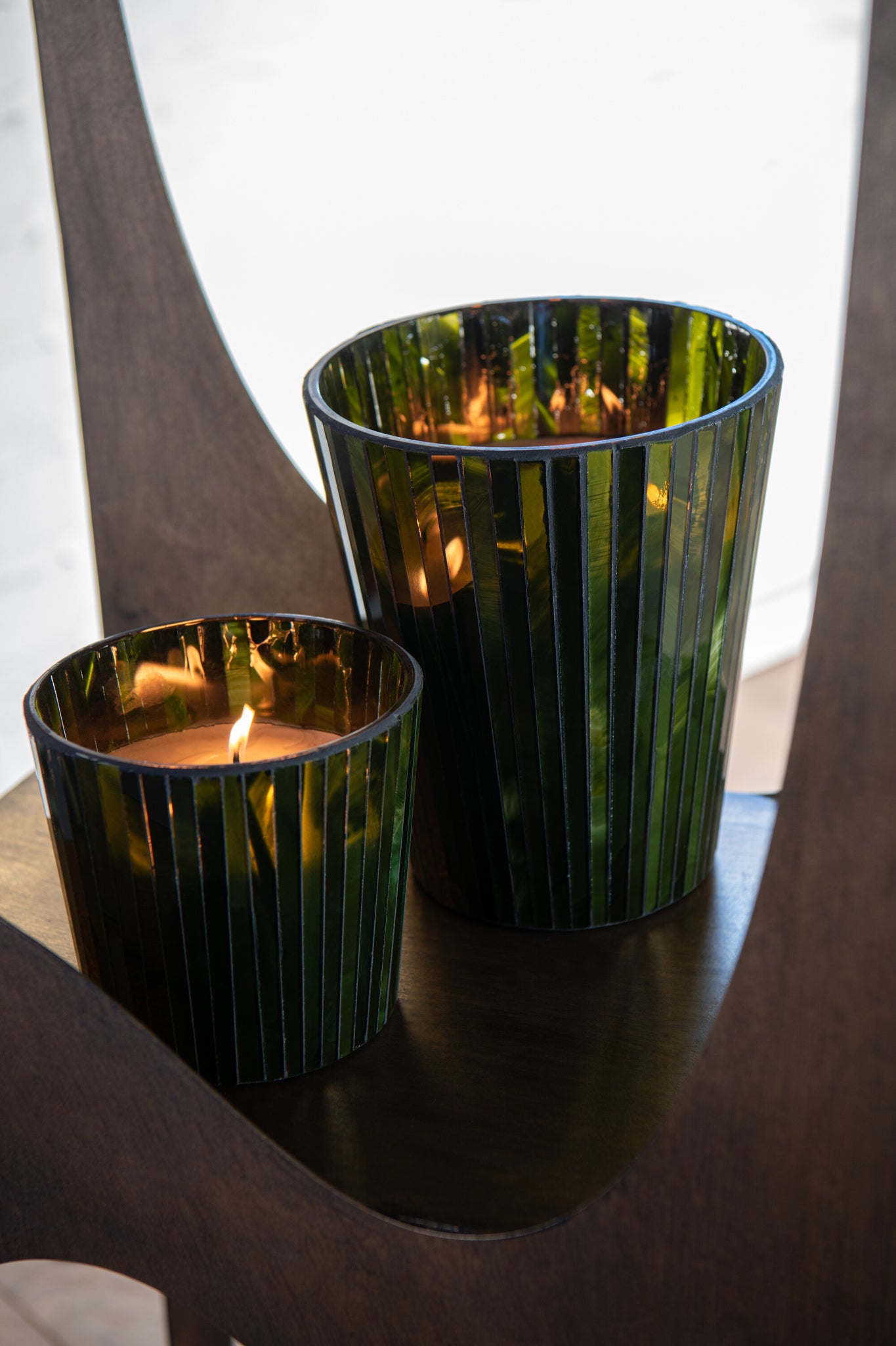 Scented Candle Noa Herbal Serenity Green Small-35H