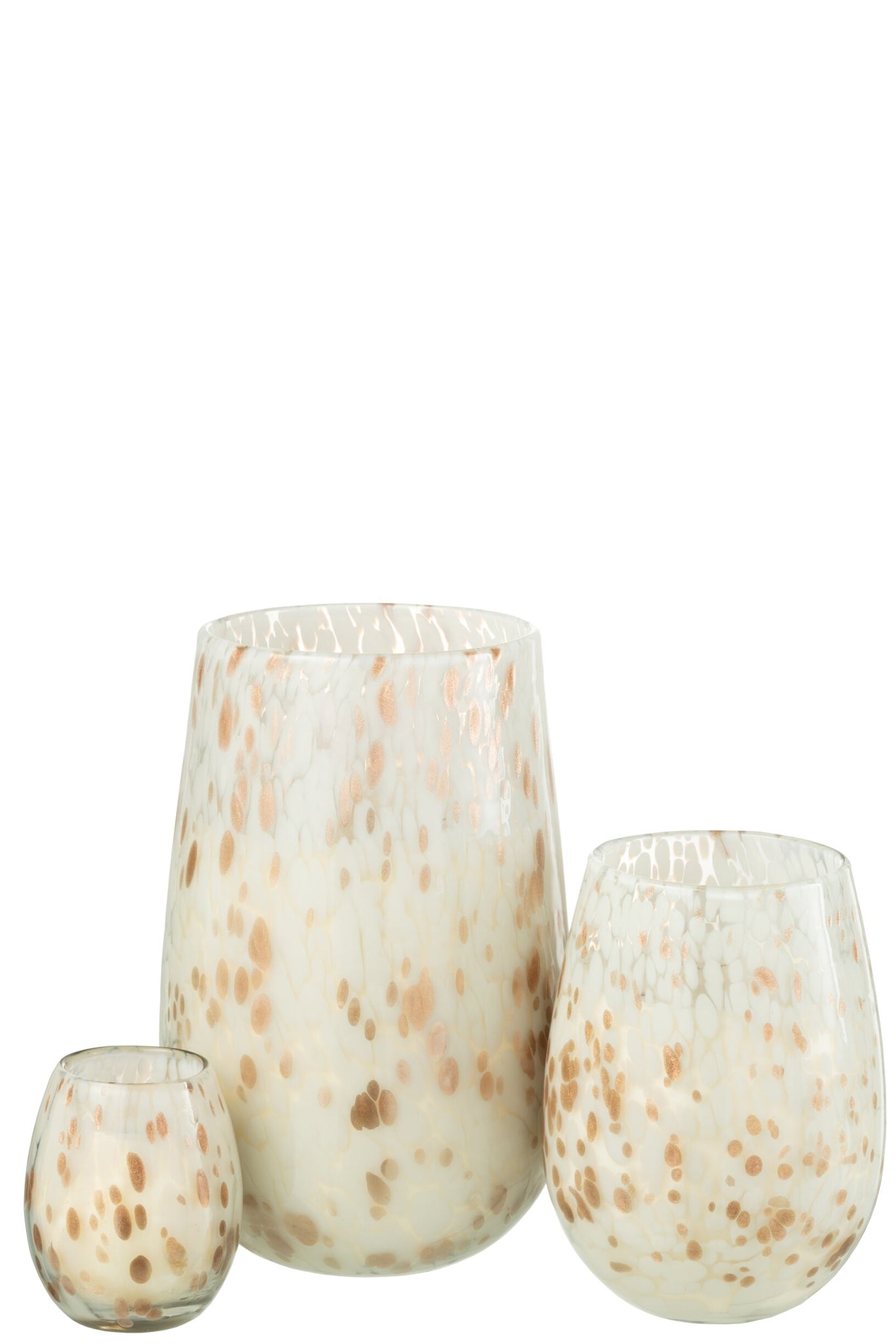 Geurkaars Mia Wit/Mix Glas Large 230uur 20x20x32.5cm J-Line