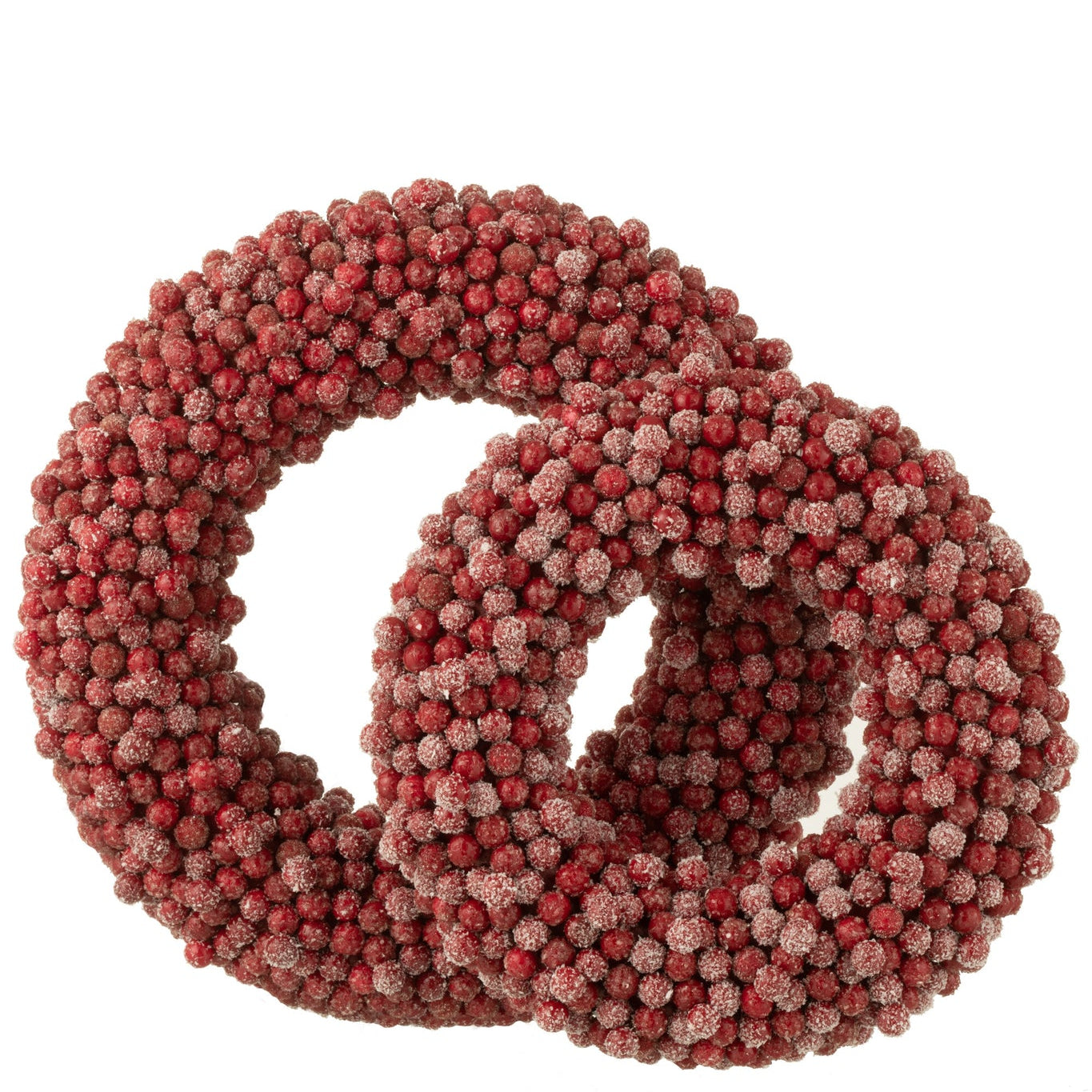 Krans Rond Bessen Plastiek Rood Large Ø45cm J-Line