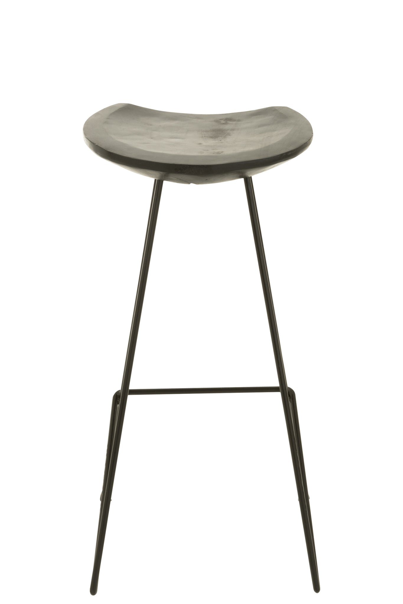 J-Line Barstoel Teak Hout/IJzer Zwart