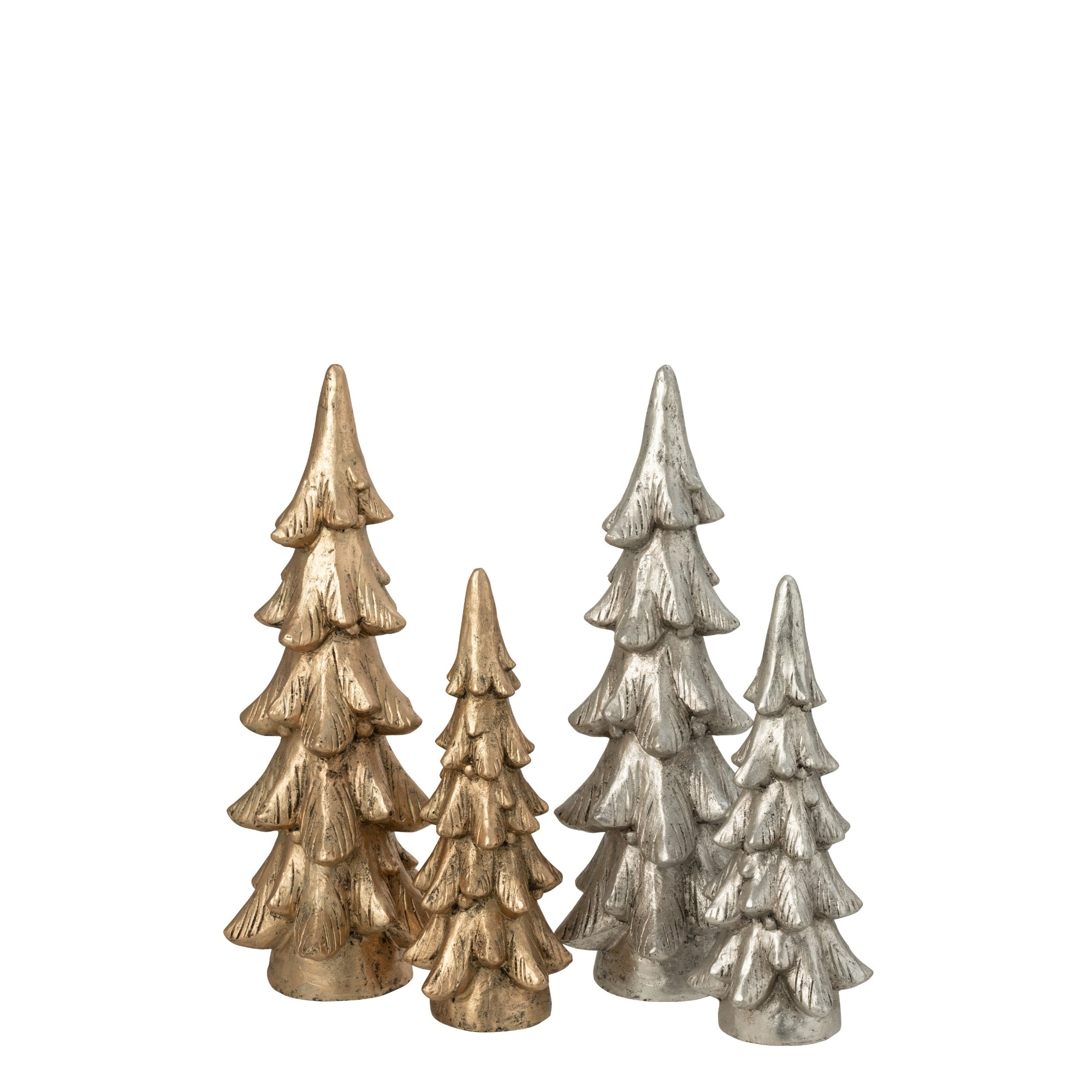 Kerstboom Ronde Basis Magnesium Goudkleurig H74cm Large