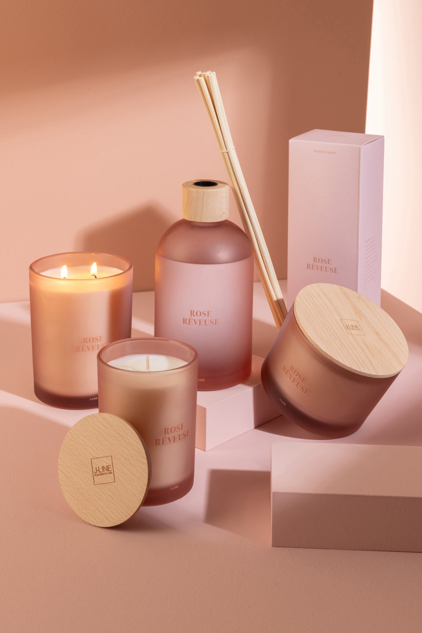 Geurkaars Accords Essentiels Rose Rêveuse 52 Uur