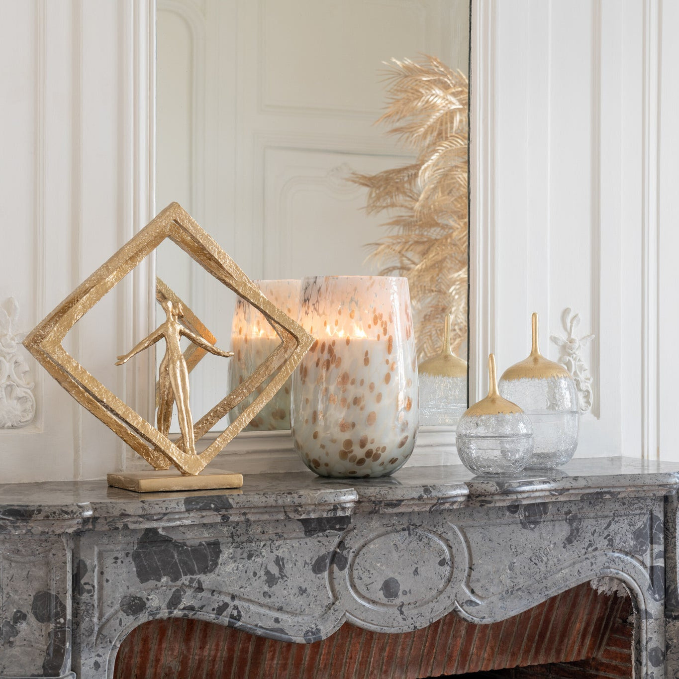 Koppel In Raam Modern Resine Goud J-Line