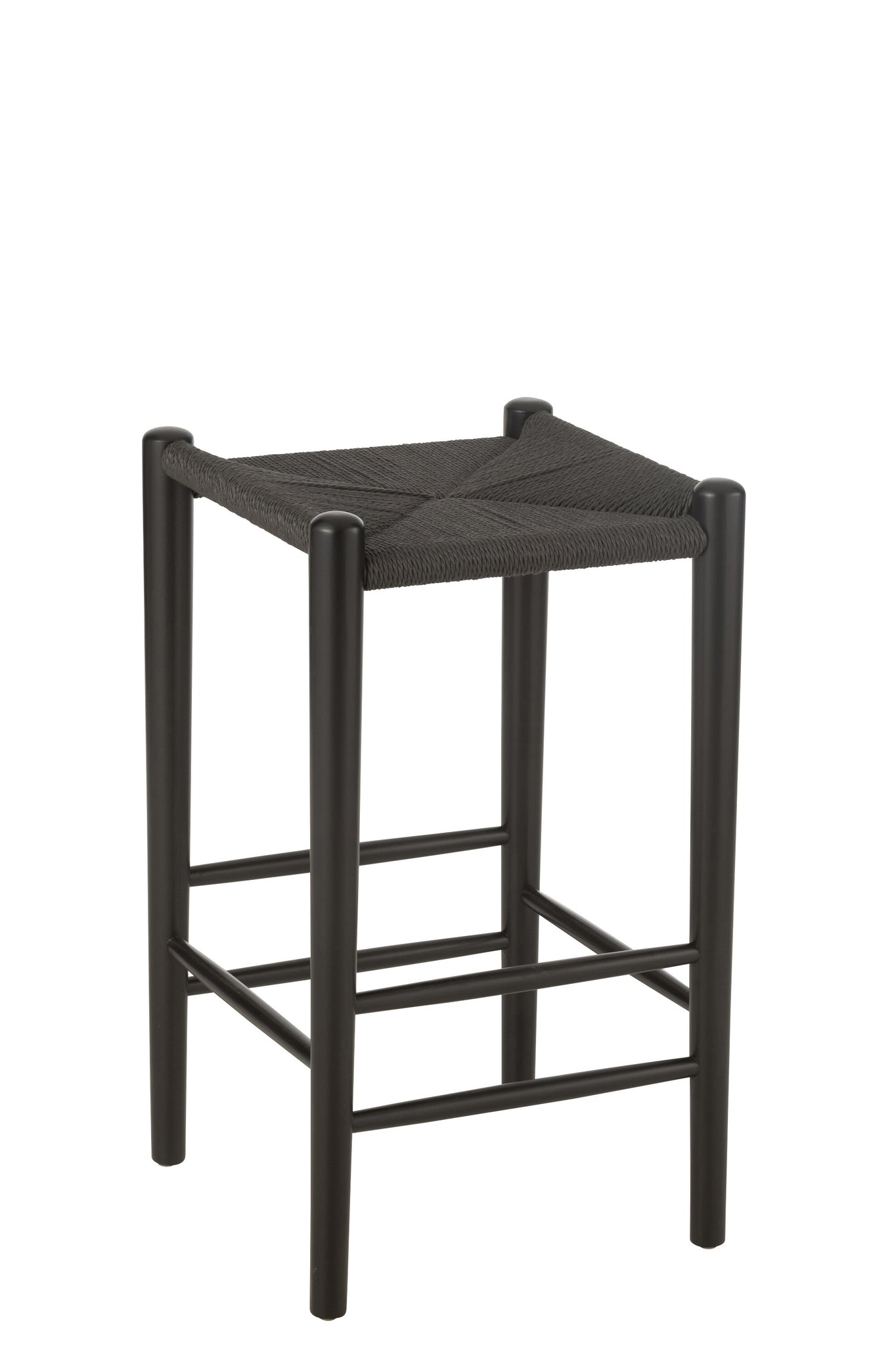 Barstoel Oriental Beukenhout/Touw Zwart J-Line