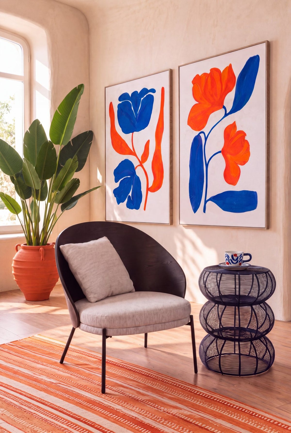 Fauteuil Lone Hout Metaal Zwart Grijs J-Line