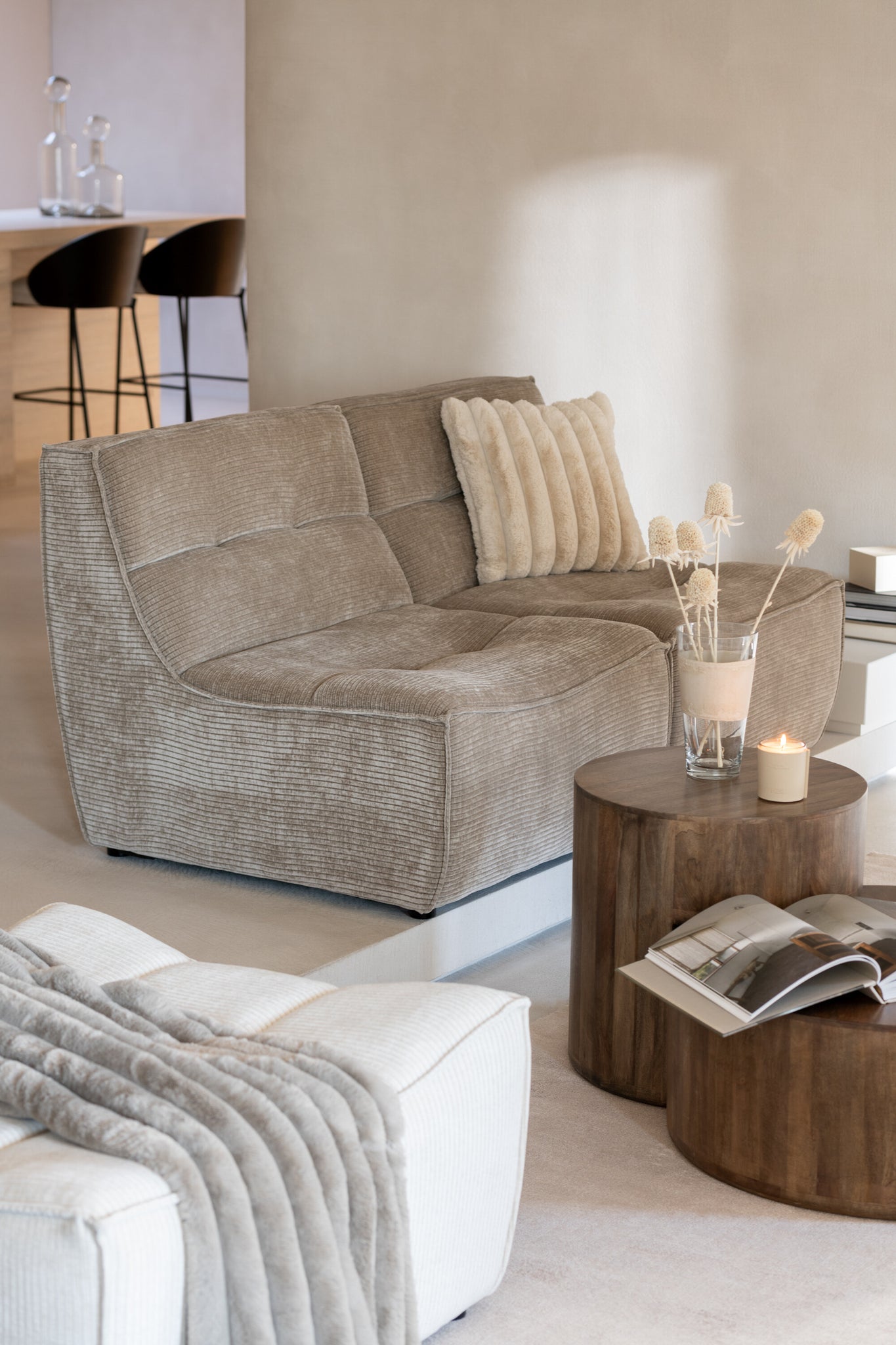 Poef Modulaire Sofa Beige J-Line