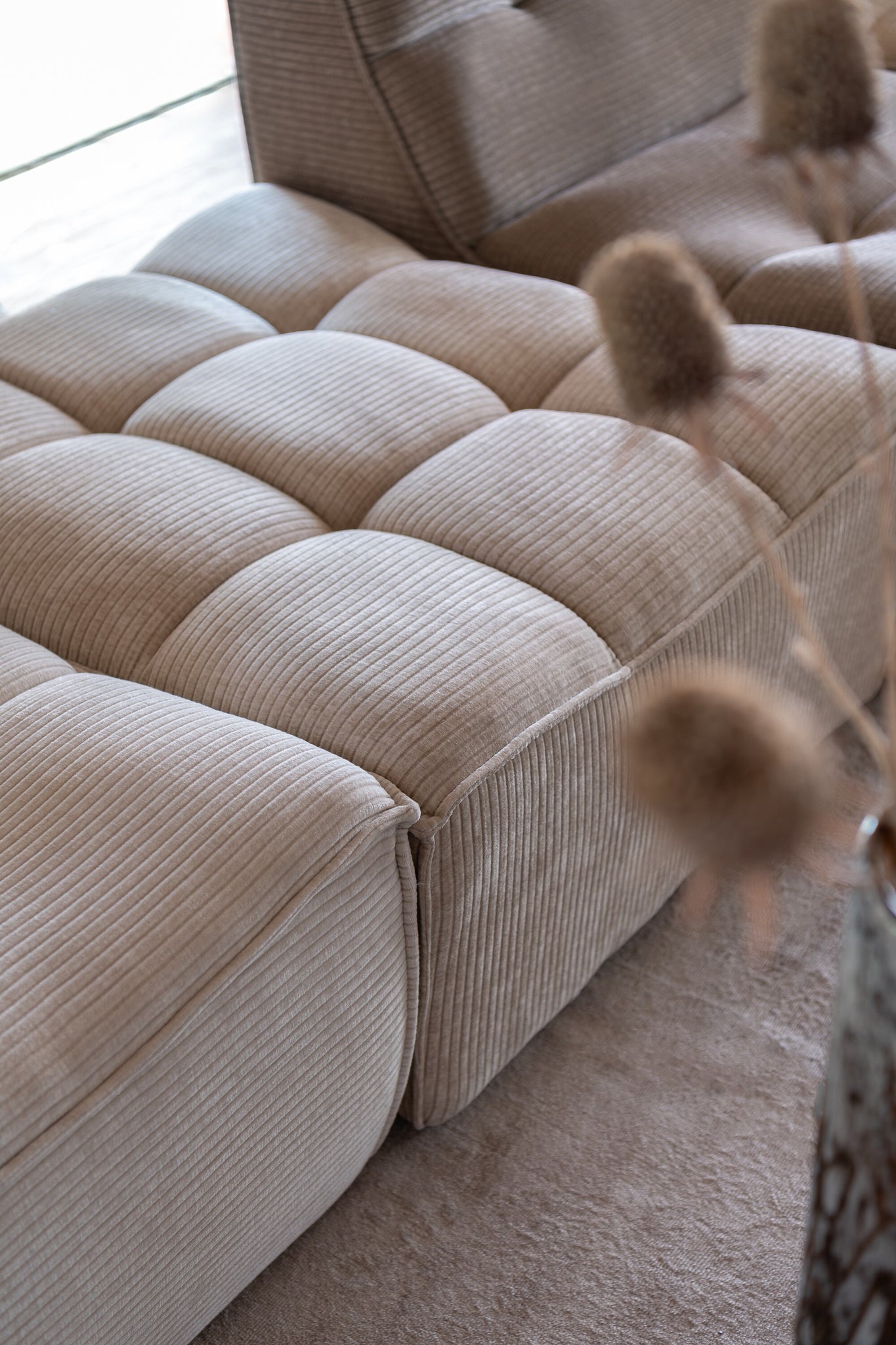 Poef Modulaire Sofa Donker Taupe J-Line