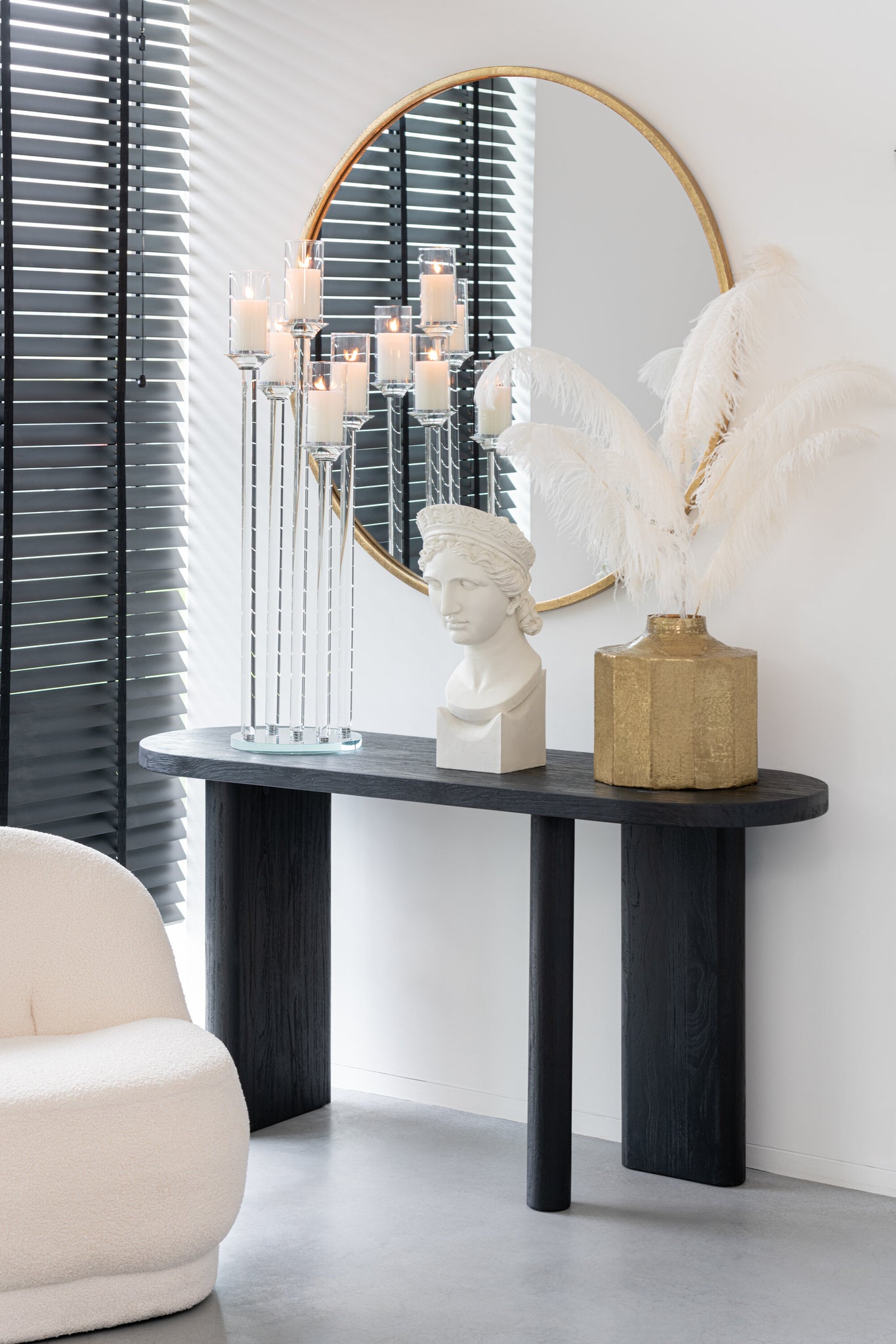 Kaarshouder 5 Groot Glas Transparant H100cm J-Line
