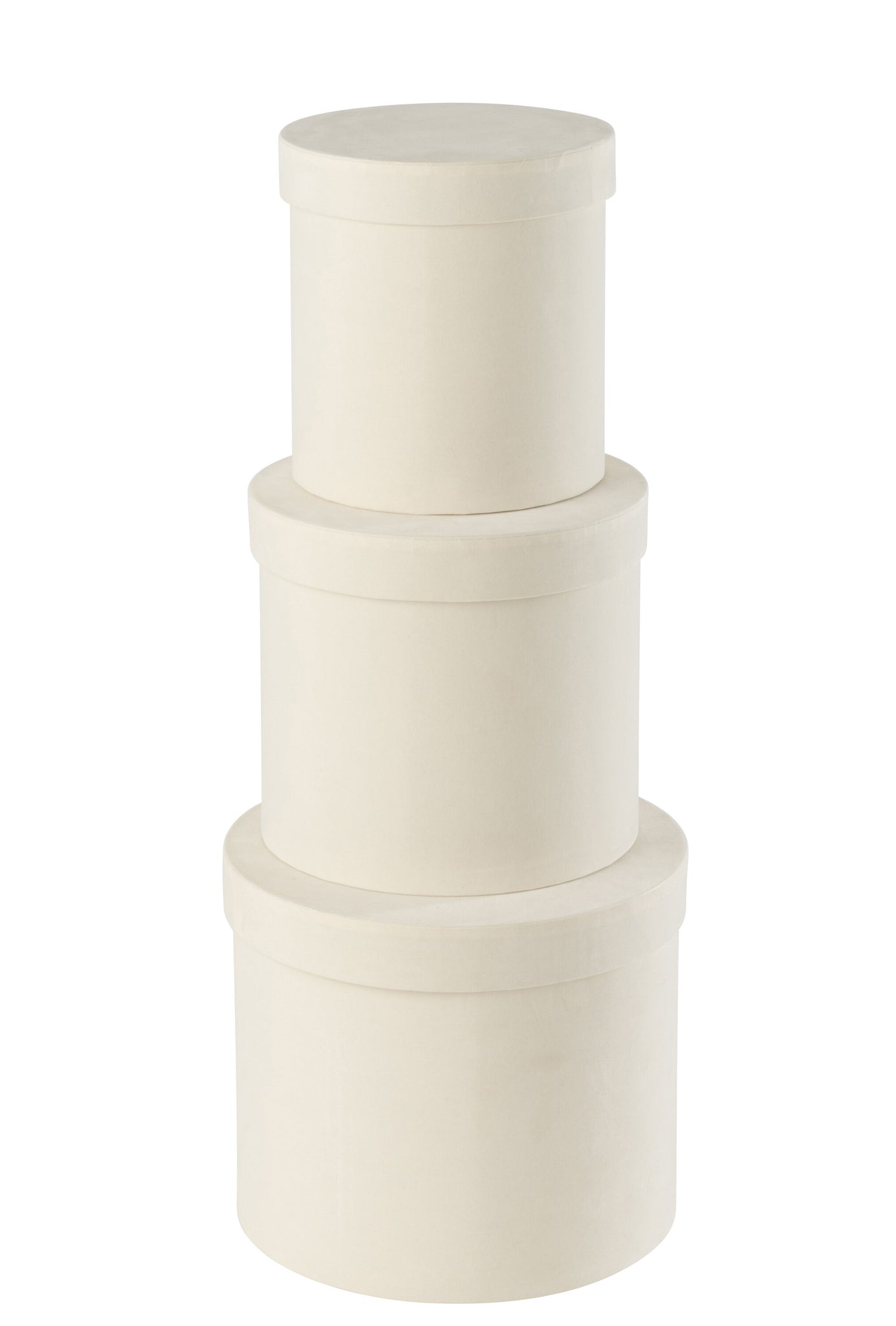Dozen Rond Fluweel Papier Wit Set van 3 J-Line