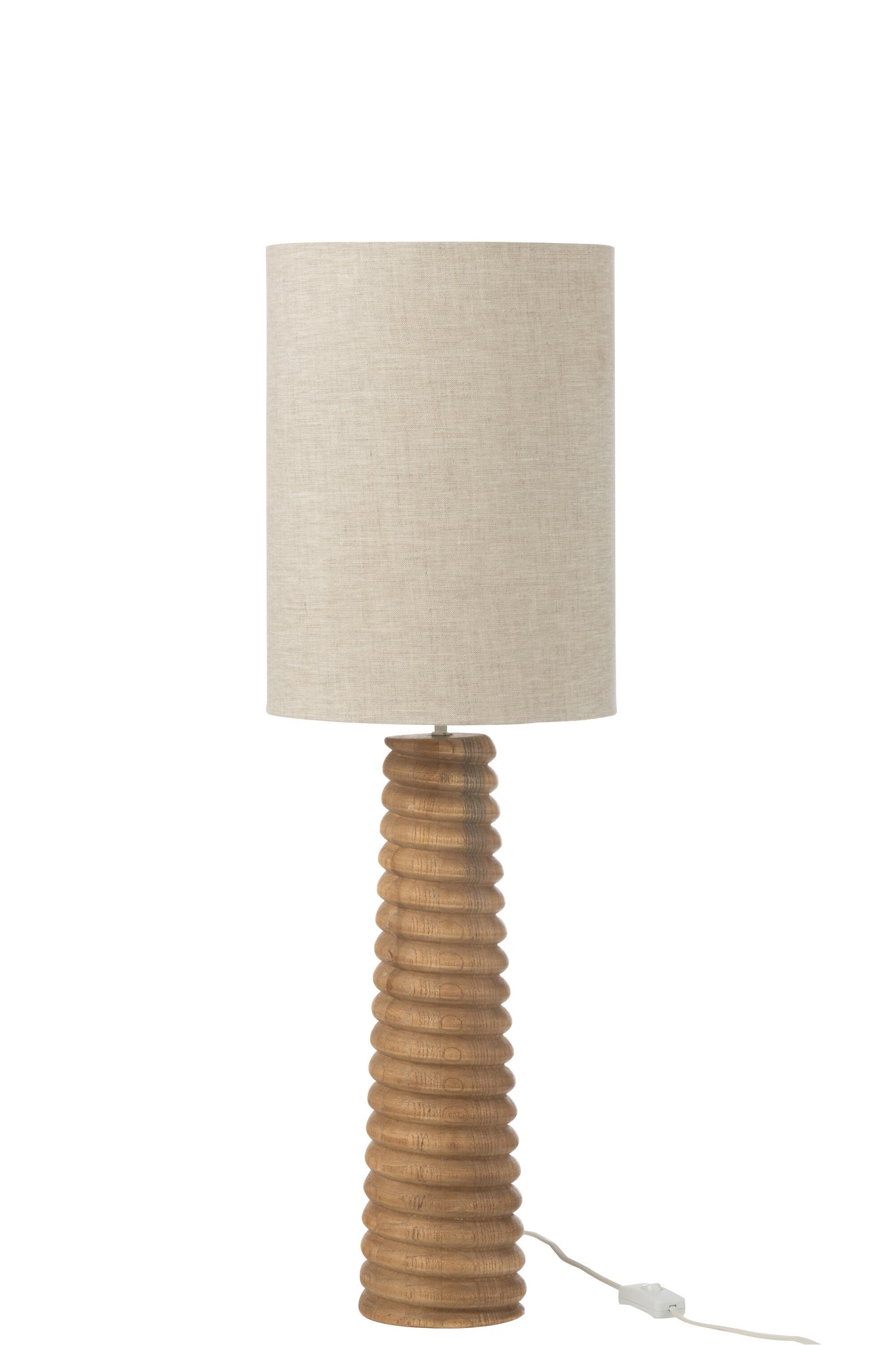 Tafellamp Schroefdraad Hout Naturel Grijs J-Line