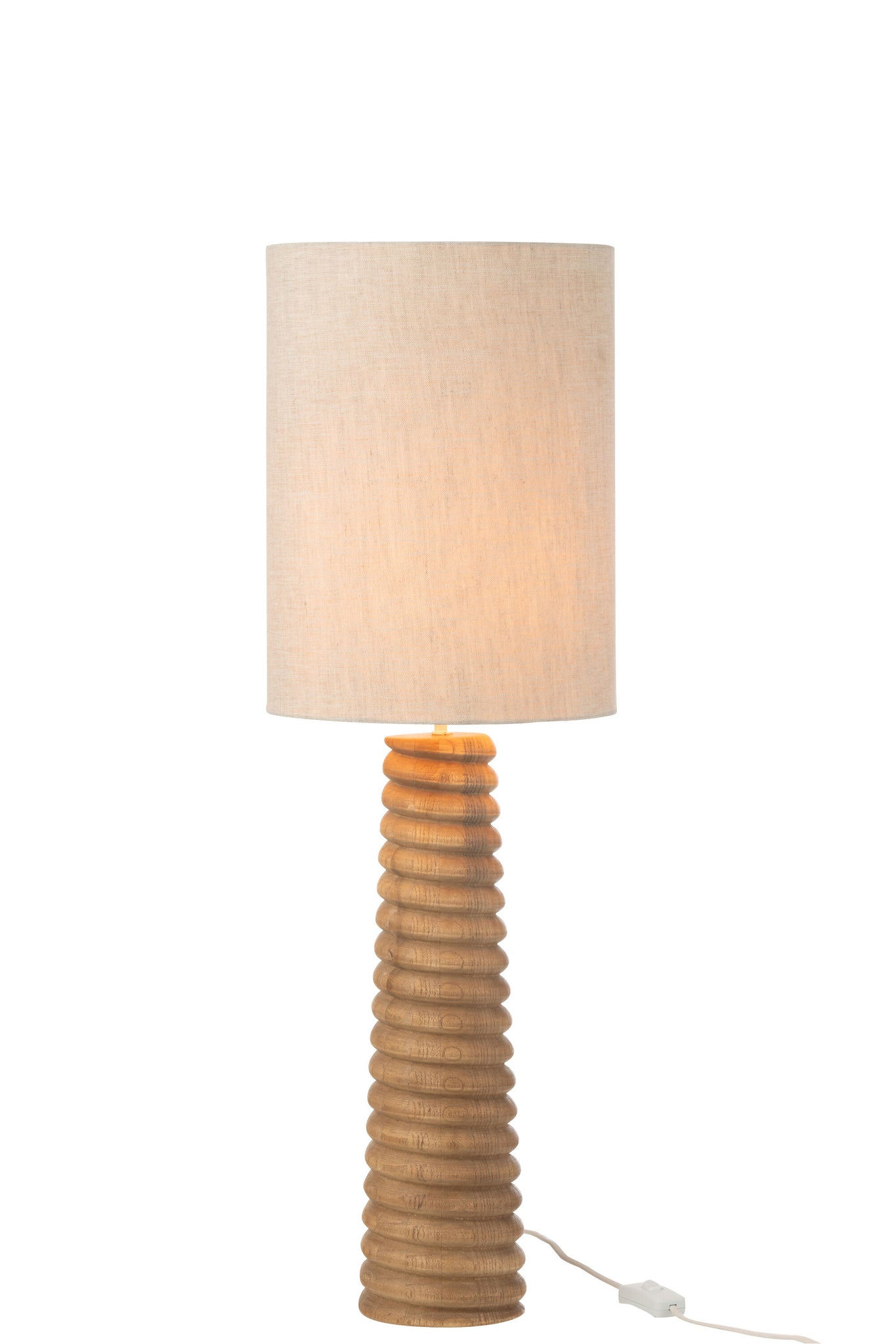 Tafellamp Schroefdraad Hout Naturel Grijs J-Line