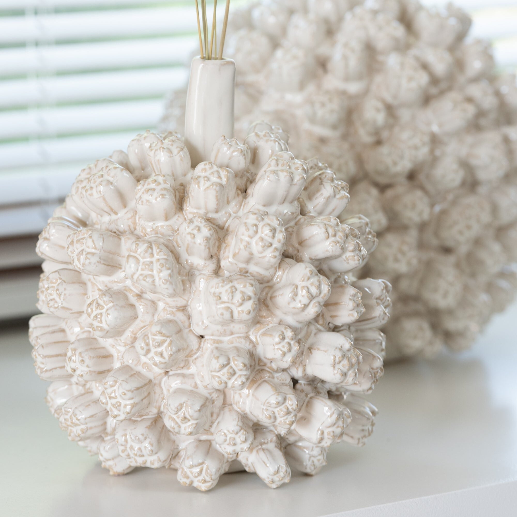 Vaas Saki Keramiek Wit J-Line Set van 2