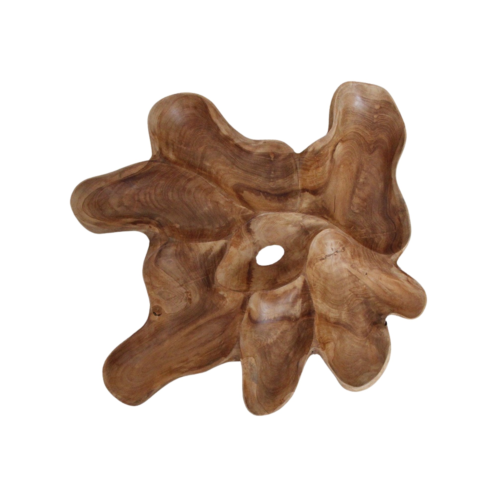 Teakhouten Wanddecoratie Peony Large Raw Materials