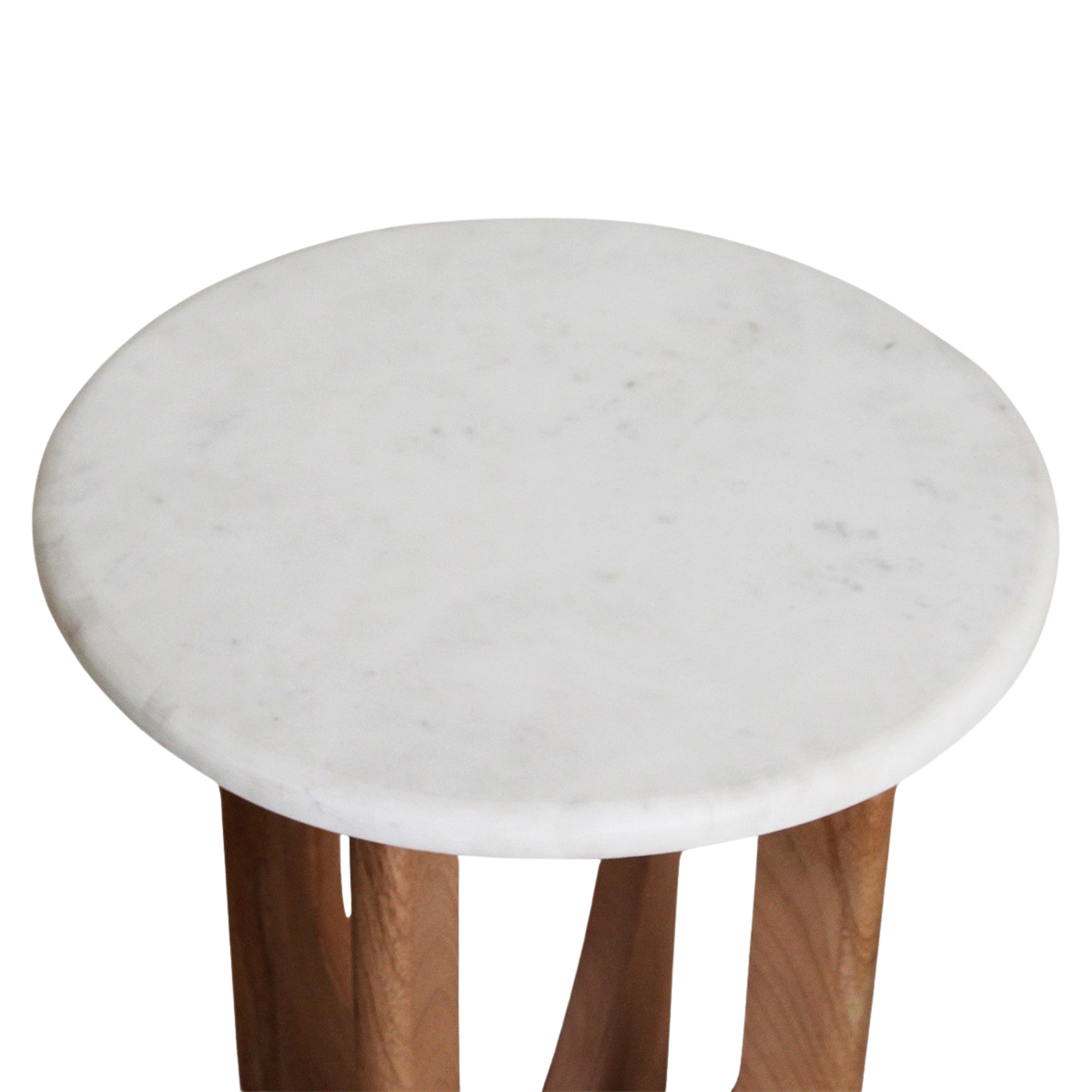 Kuching Bijzettafel Marmer Wit Raw Materials