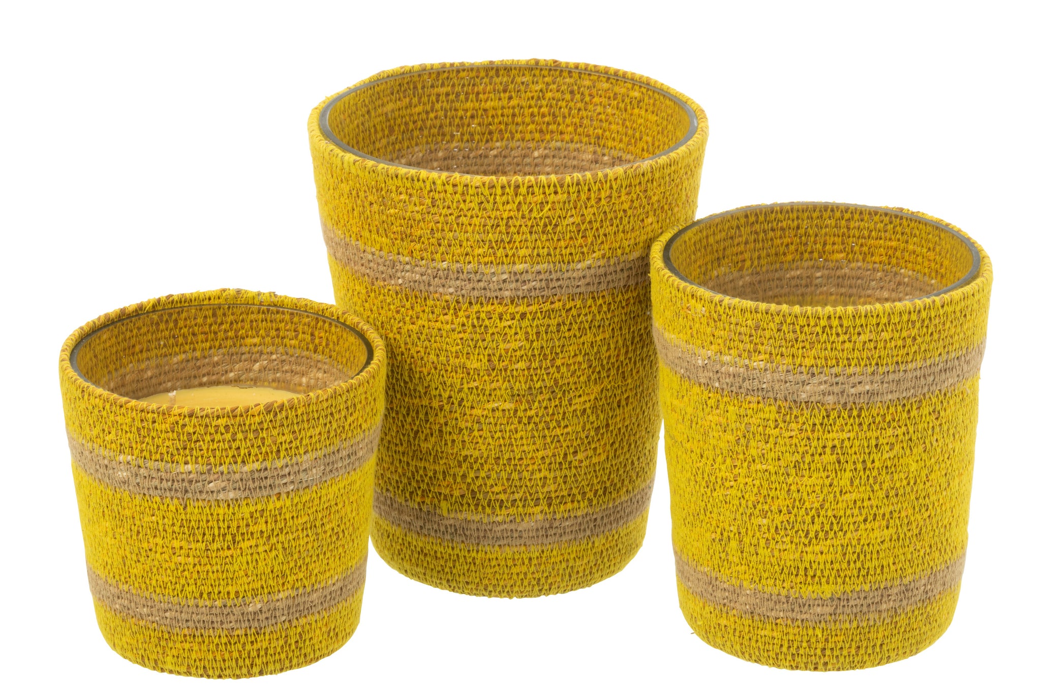 Geurkaars Mand Wax Geel Large - 75 Uur