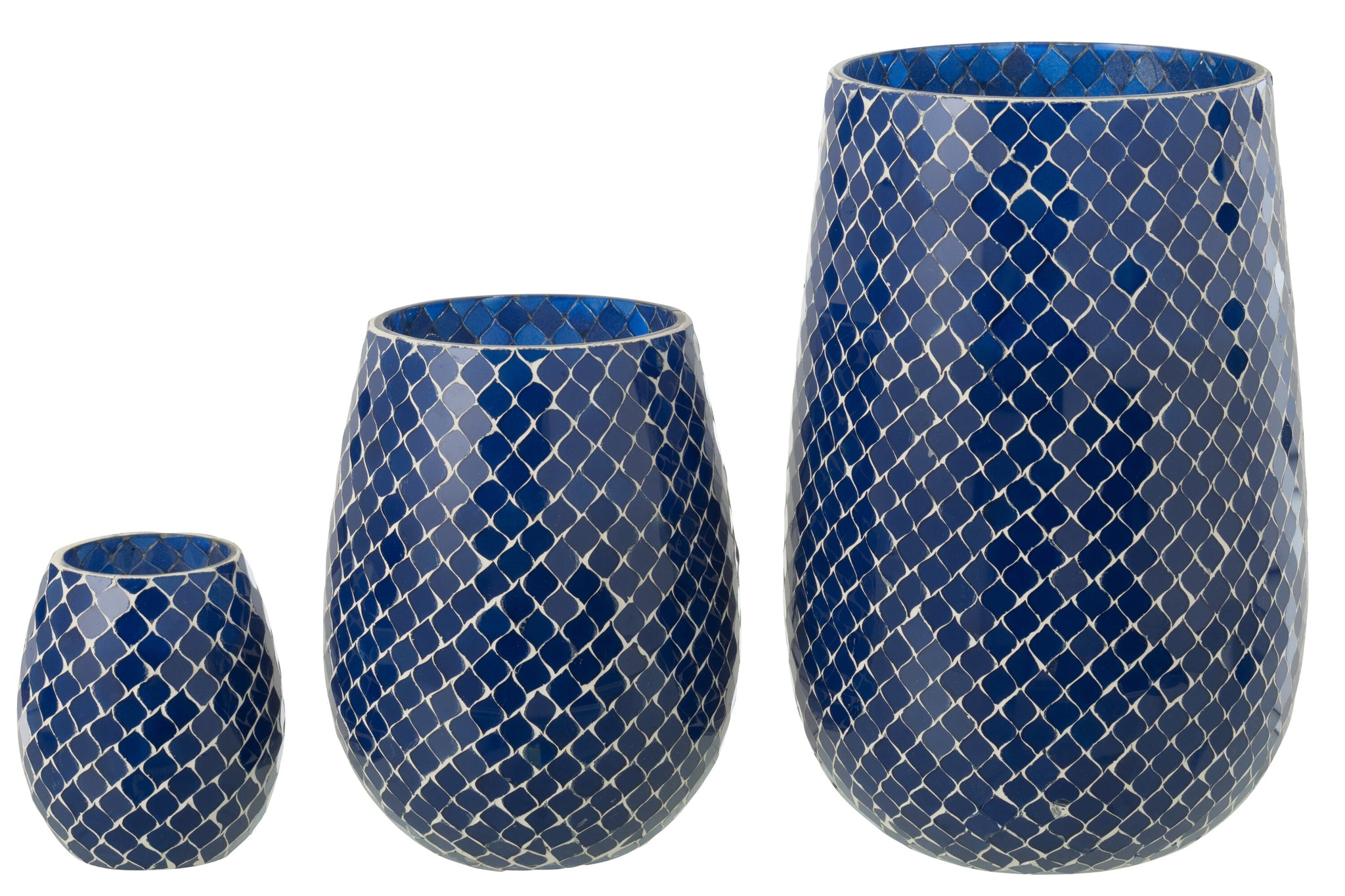 Geurkaars Mia Mozaeik Blauw Large-230h