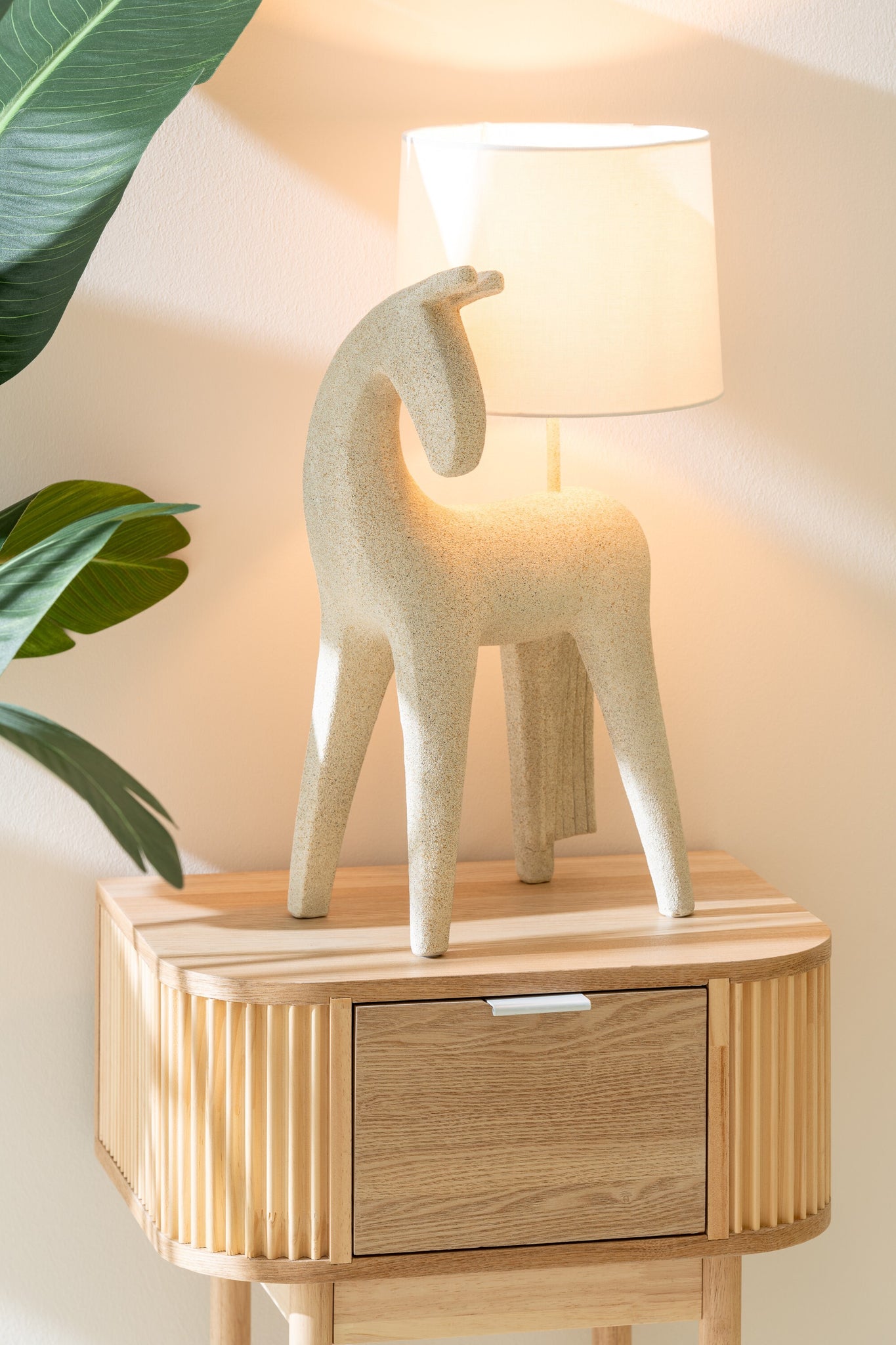 Nachtkast Rond Mdf/Dennenhout Naturel J-Line