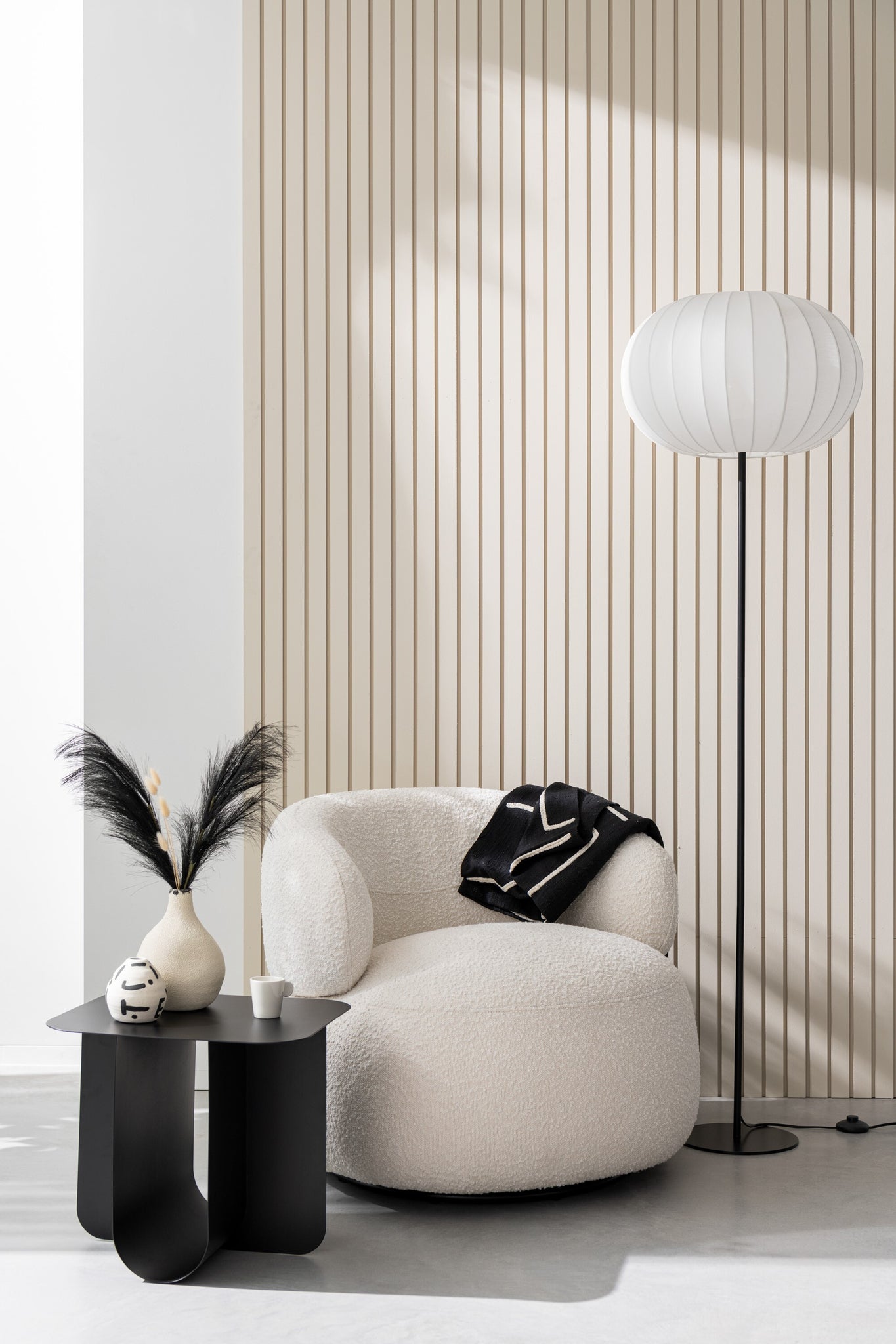 Fauteuil Draaiend Rond Schuim Taupe J-Line