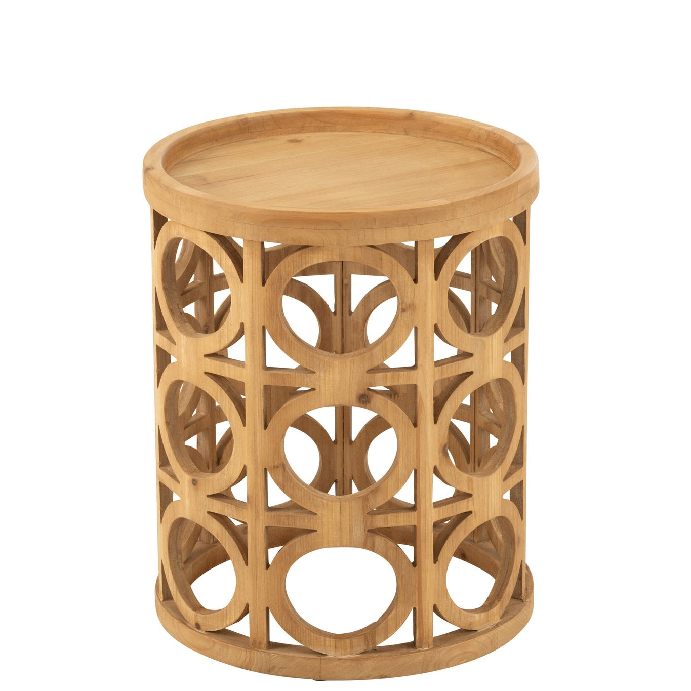 Bijzettafel Gekerfd Sparhout/Mdf Naturel