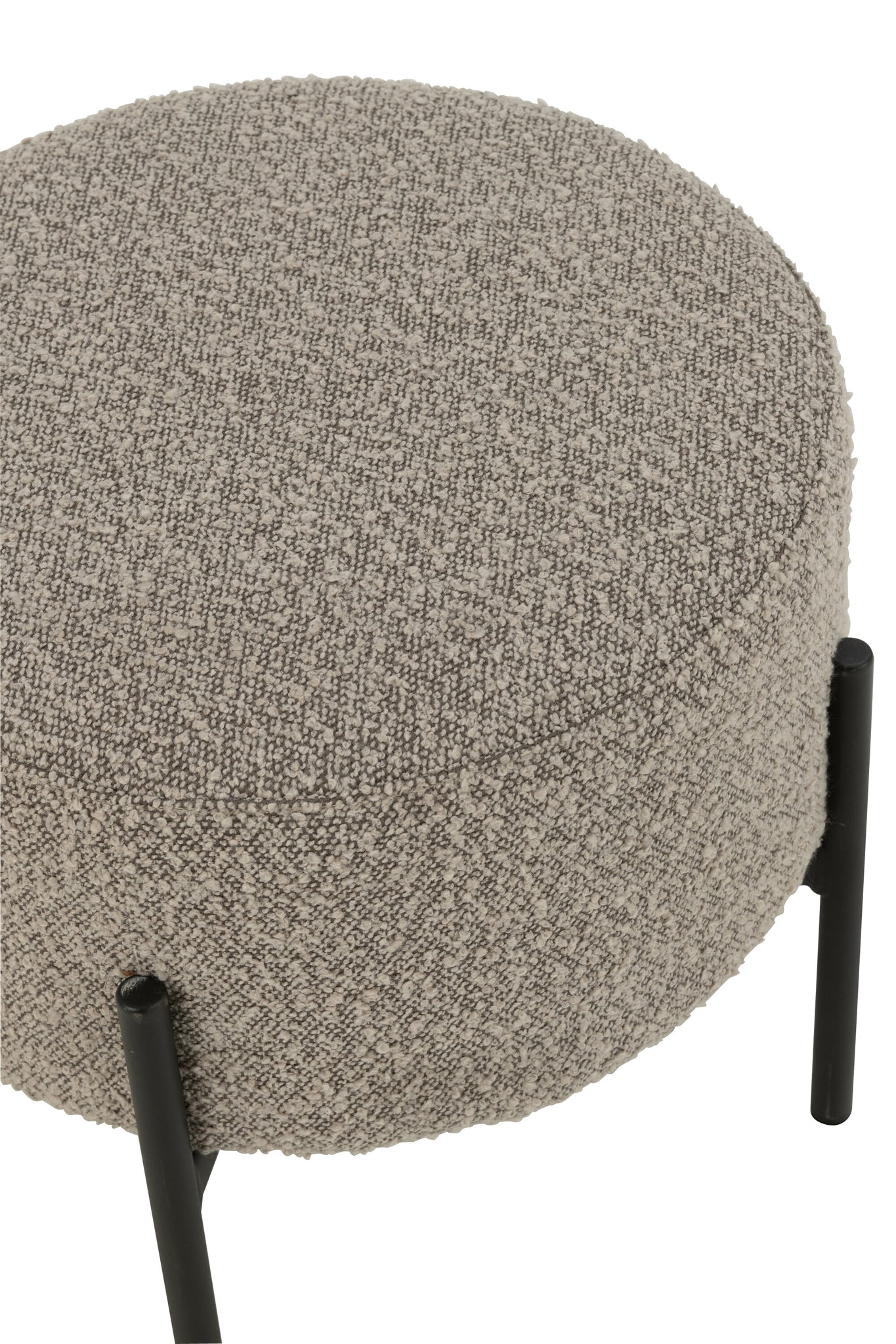 Kruk Boucle Multiplex/Polyester Grijs/Zwart