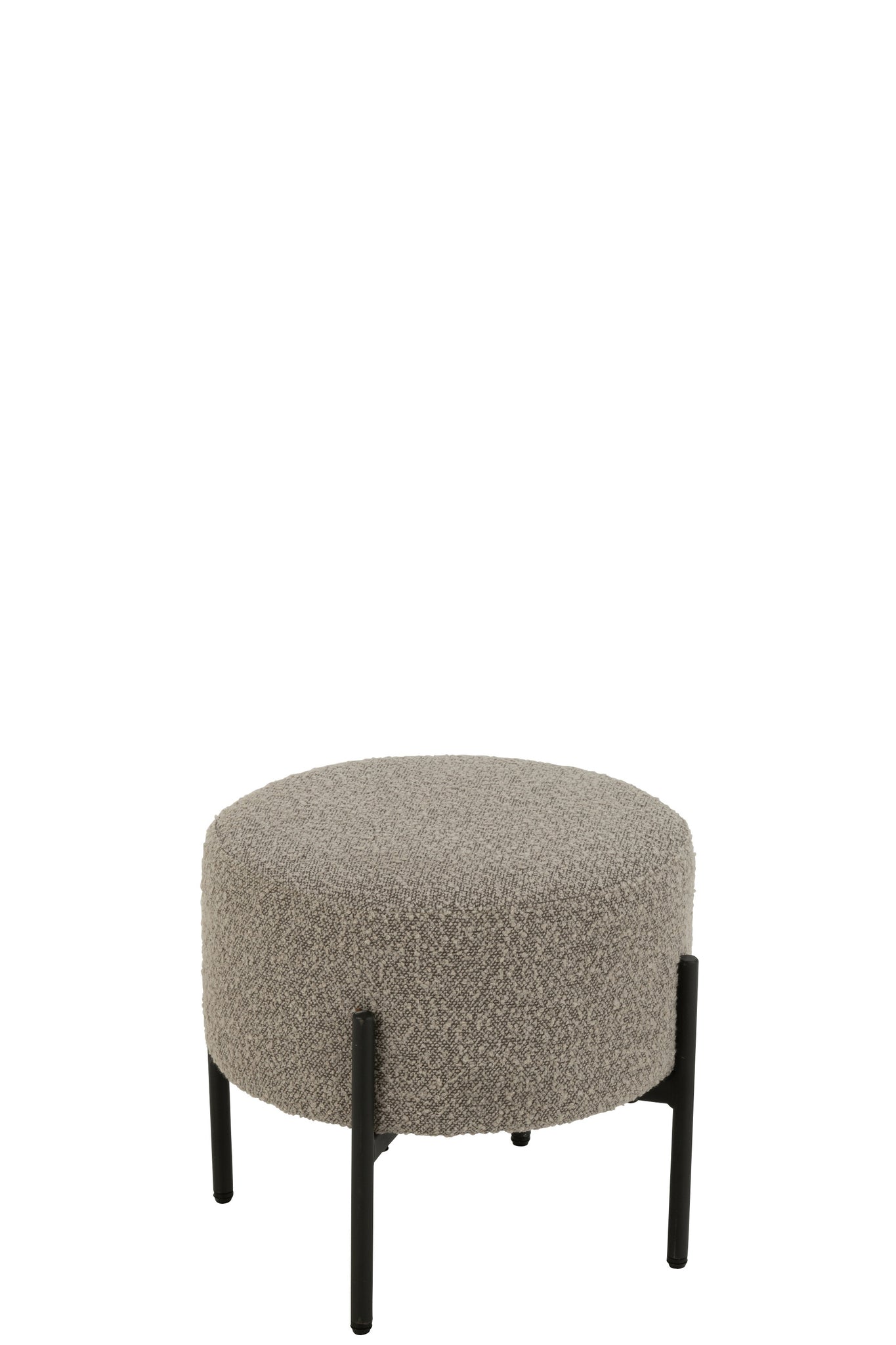 Kruk Boucle Multiplex/Polyester Grijs/Zwart