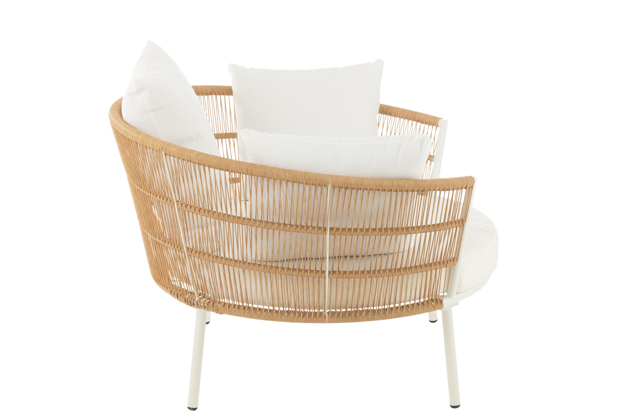 Stoel Joa Metaal/Rotan Wit J-Line