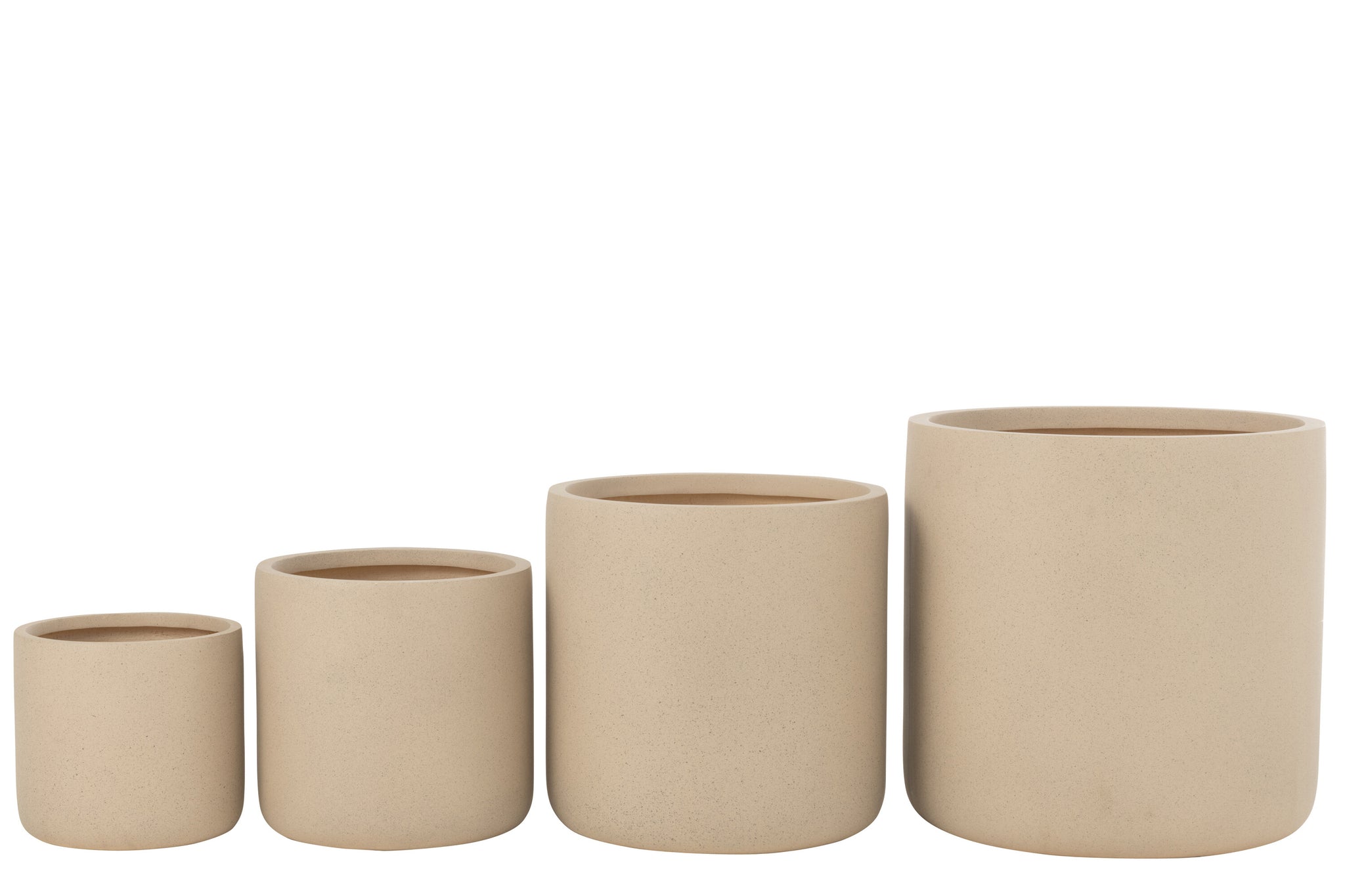 Bloempotten Dune Klei Ivoor Set van 4
