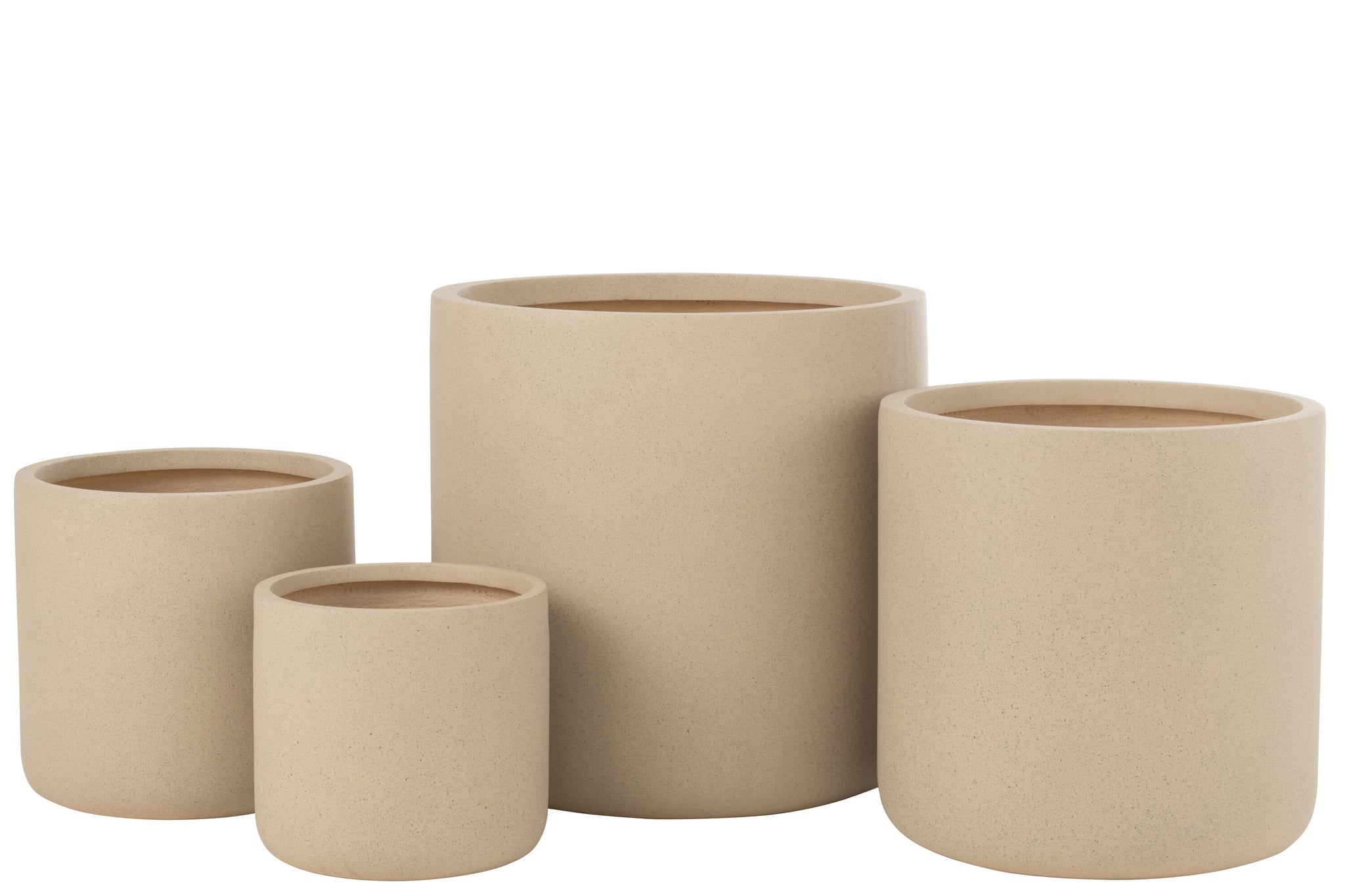 Bloempotten Dune Klei Ivoor Set van 4