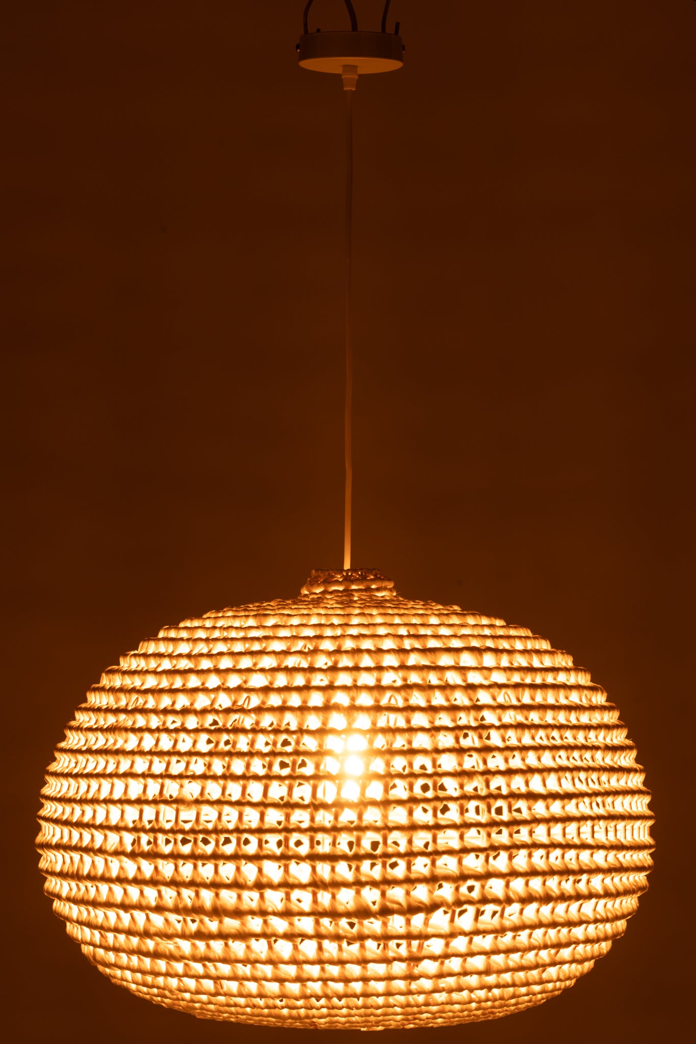 Plafondlamp Rond Metaal Getwist Wit J-Line