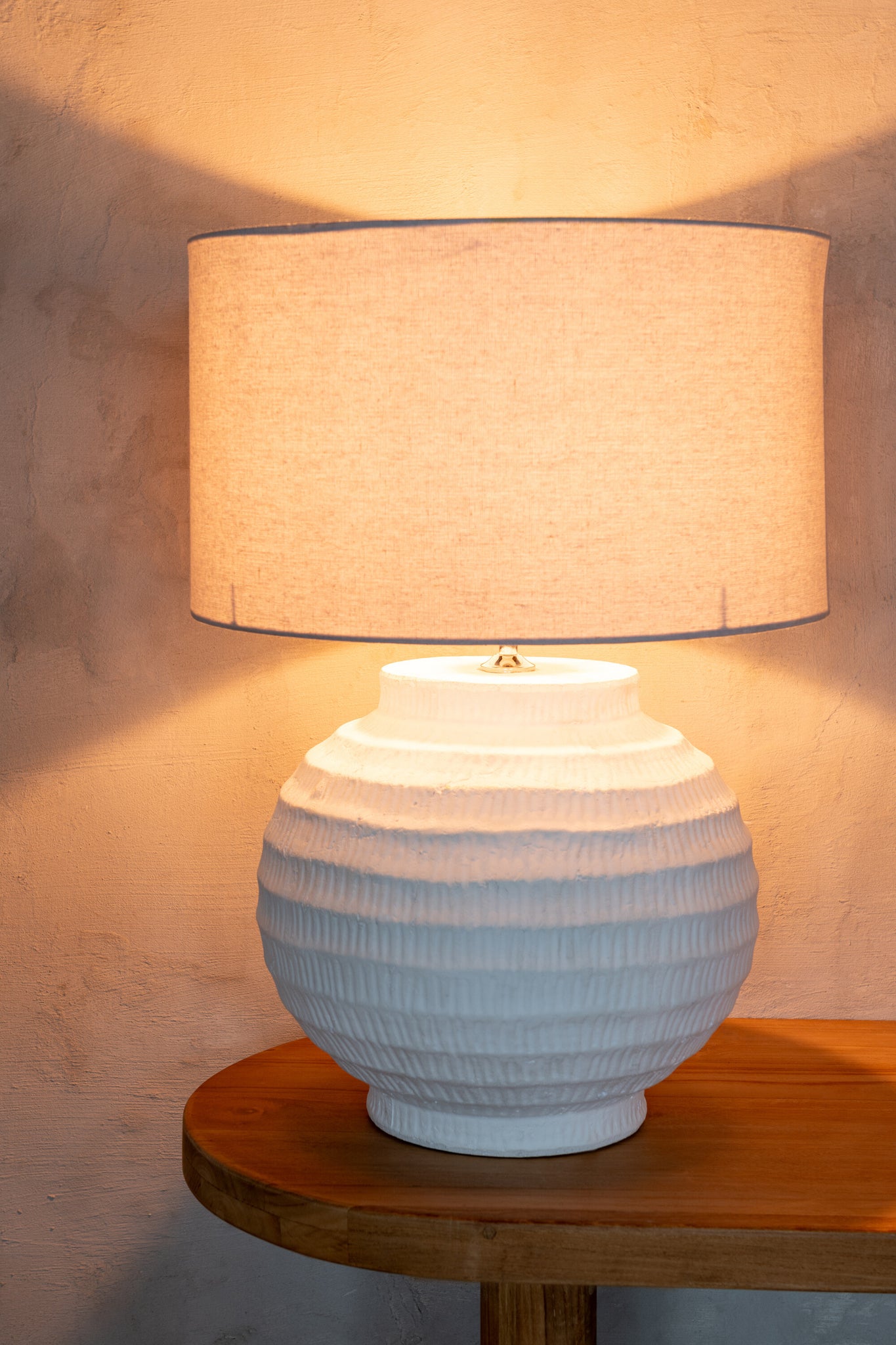 Tafellamp Terracotta Wit J-Line