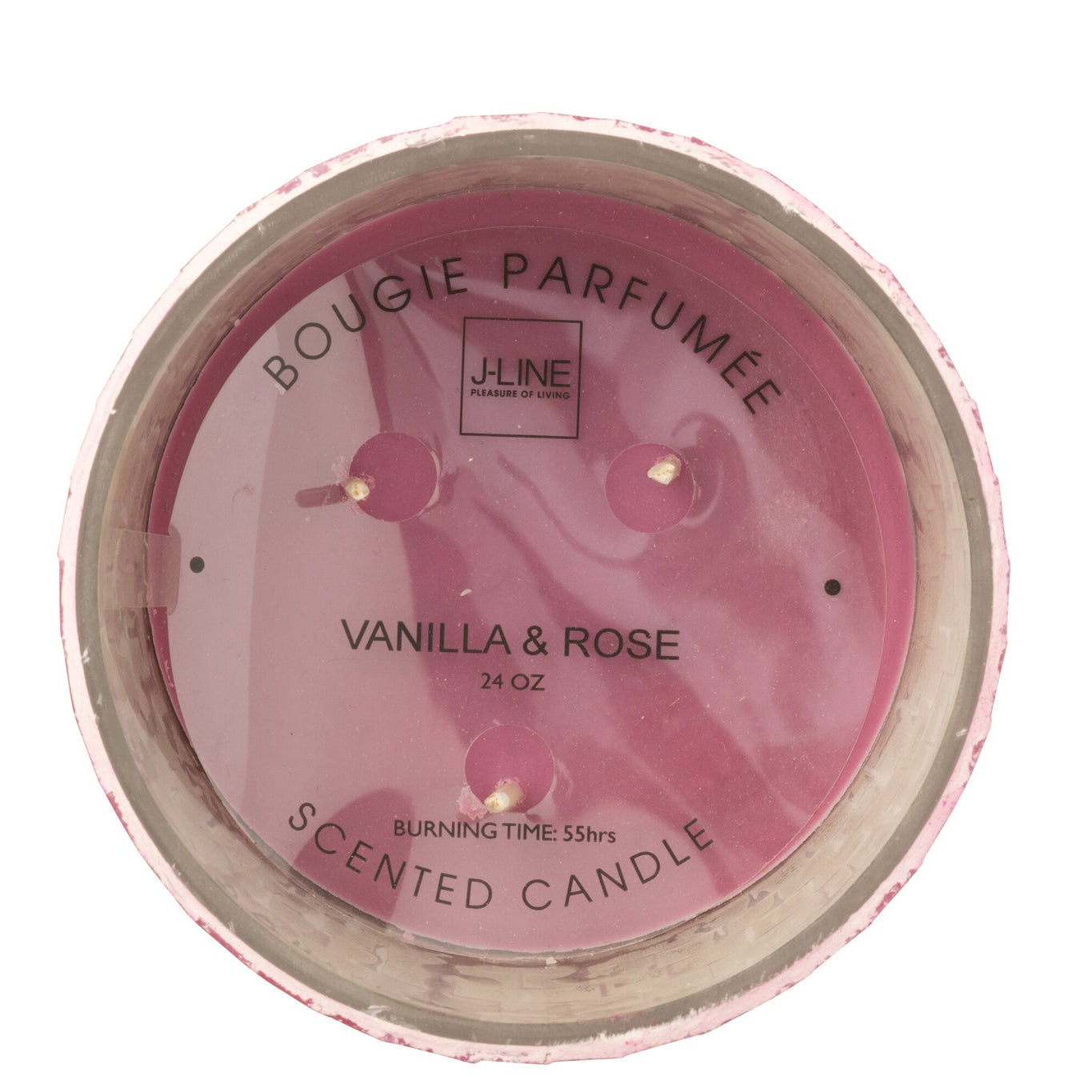 Geurkaars Spiegel Glas Roze J-Line