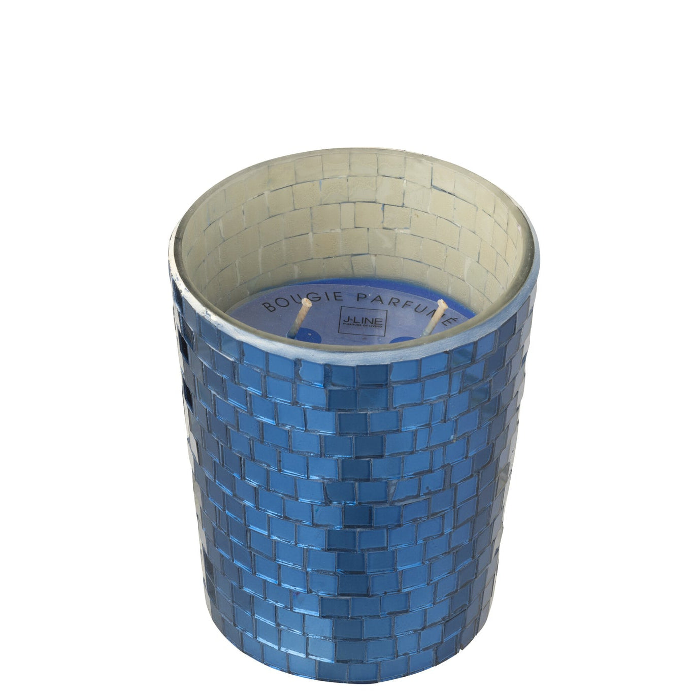 Geurkaars Spiegel Glas Blauw J-Line