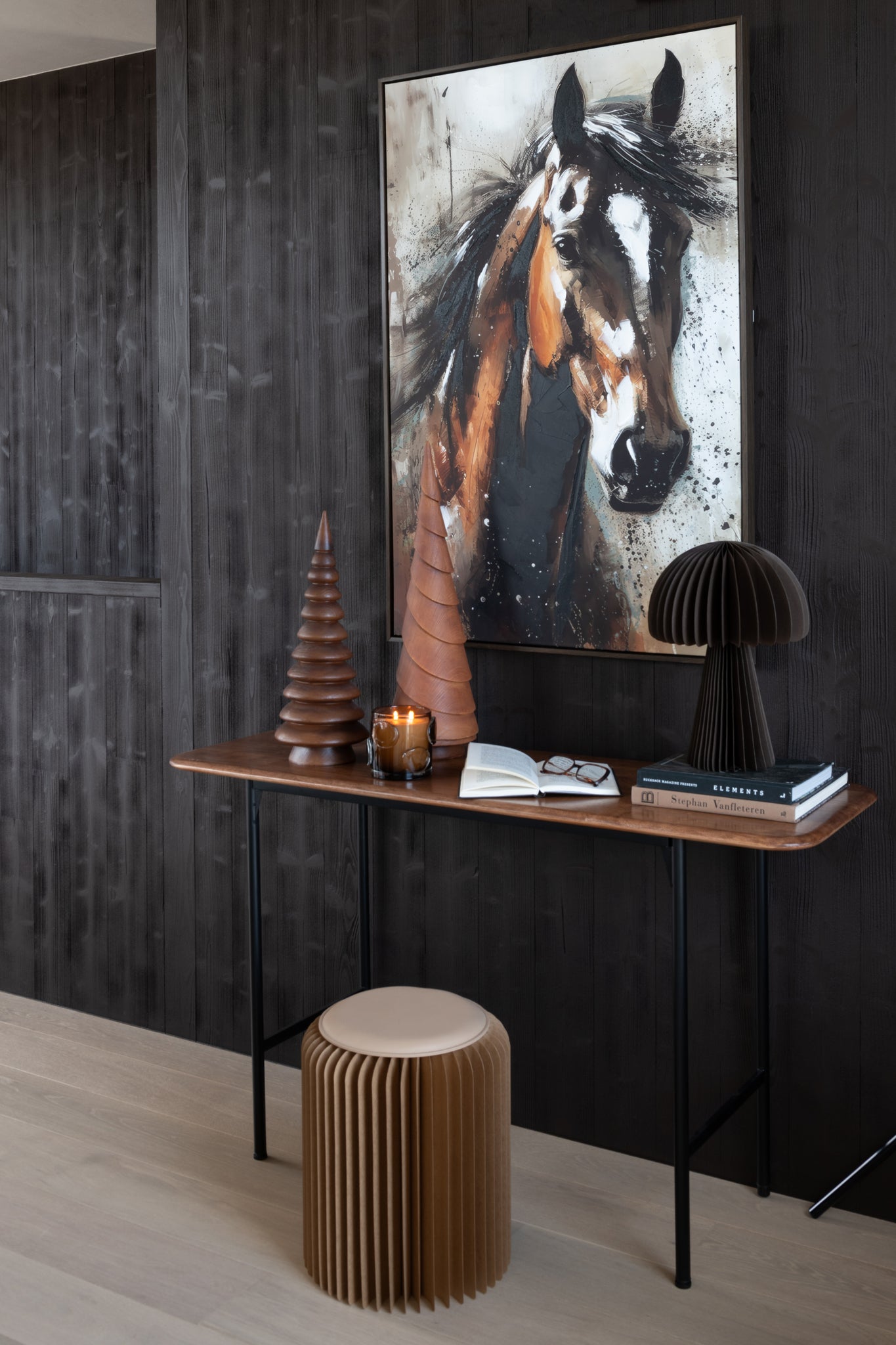 Schilderij Rechthoek Paard Ps Meerkleurig J-Line