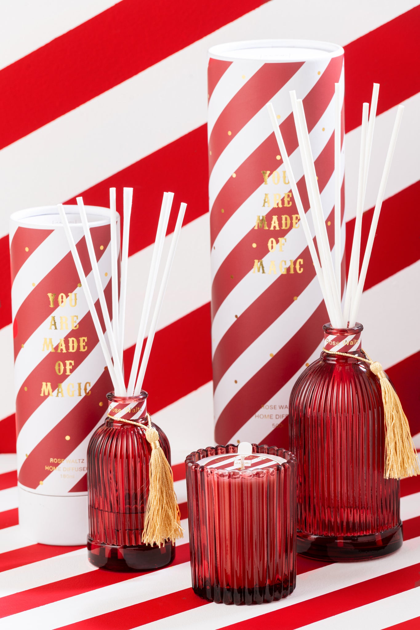 Geurverspreider Magic Geurolie Wit/Koraalrood Large 500ml J-line