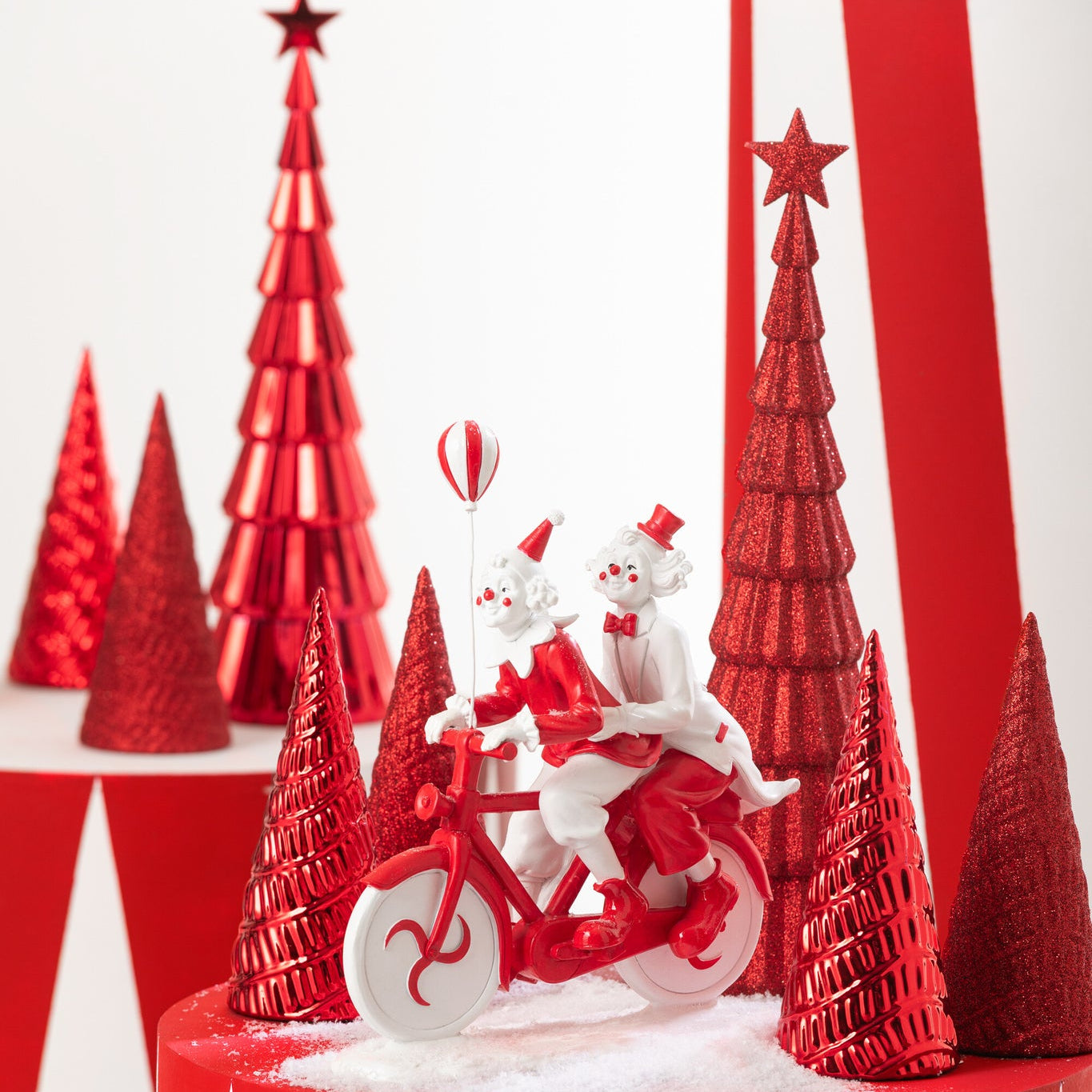 Boom + Ster Plastiek Kerstrood Set van 2 J-Line