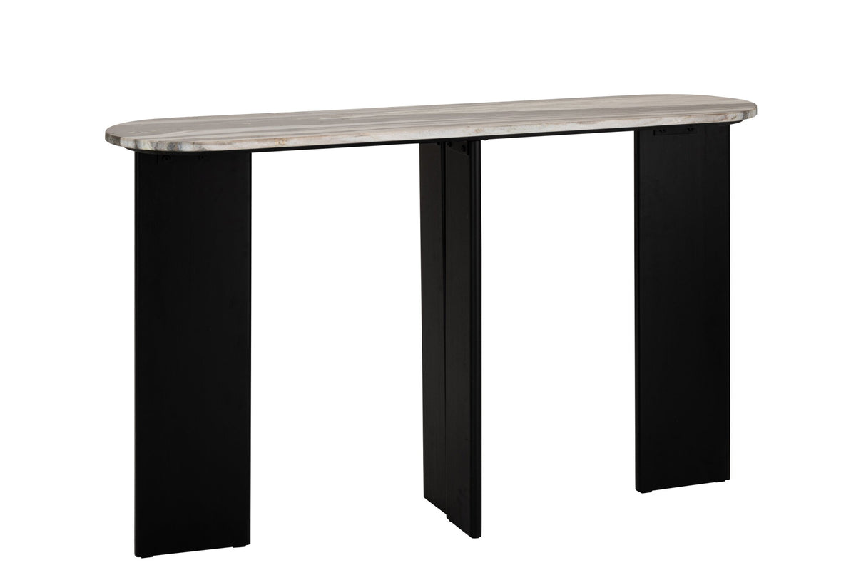 Console Mathilde Marmer Zwart/Grijs J-Line