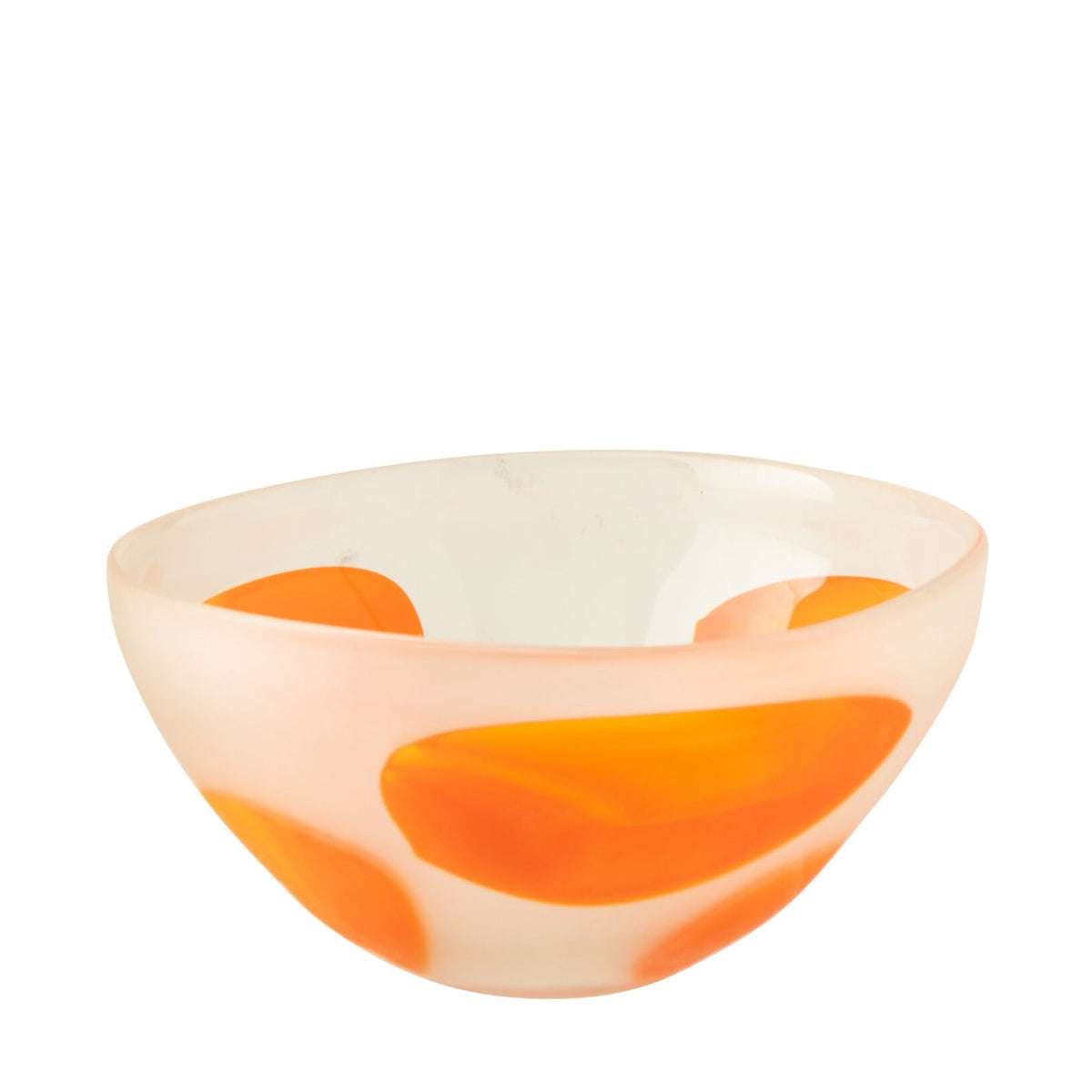 Sierschaal Stippen Glas Donkeroranje/Transparant J-Line