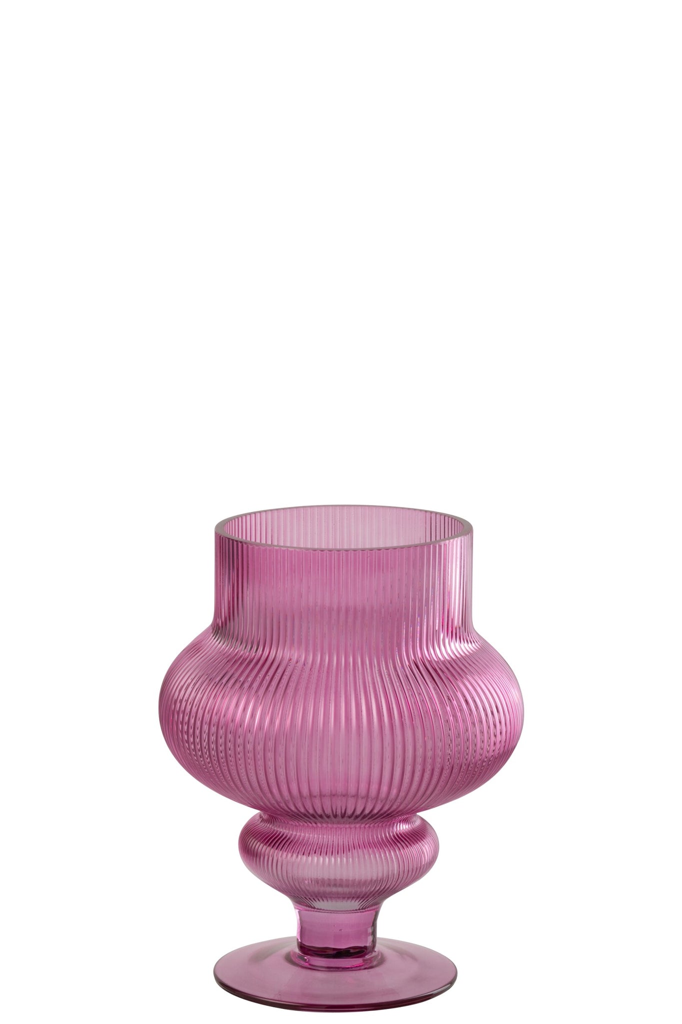 Vaas Ada Geribbeld Glas Fuchsia Small J-Line
