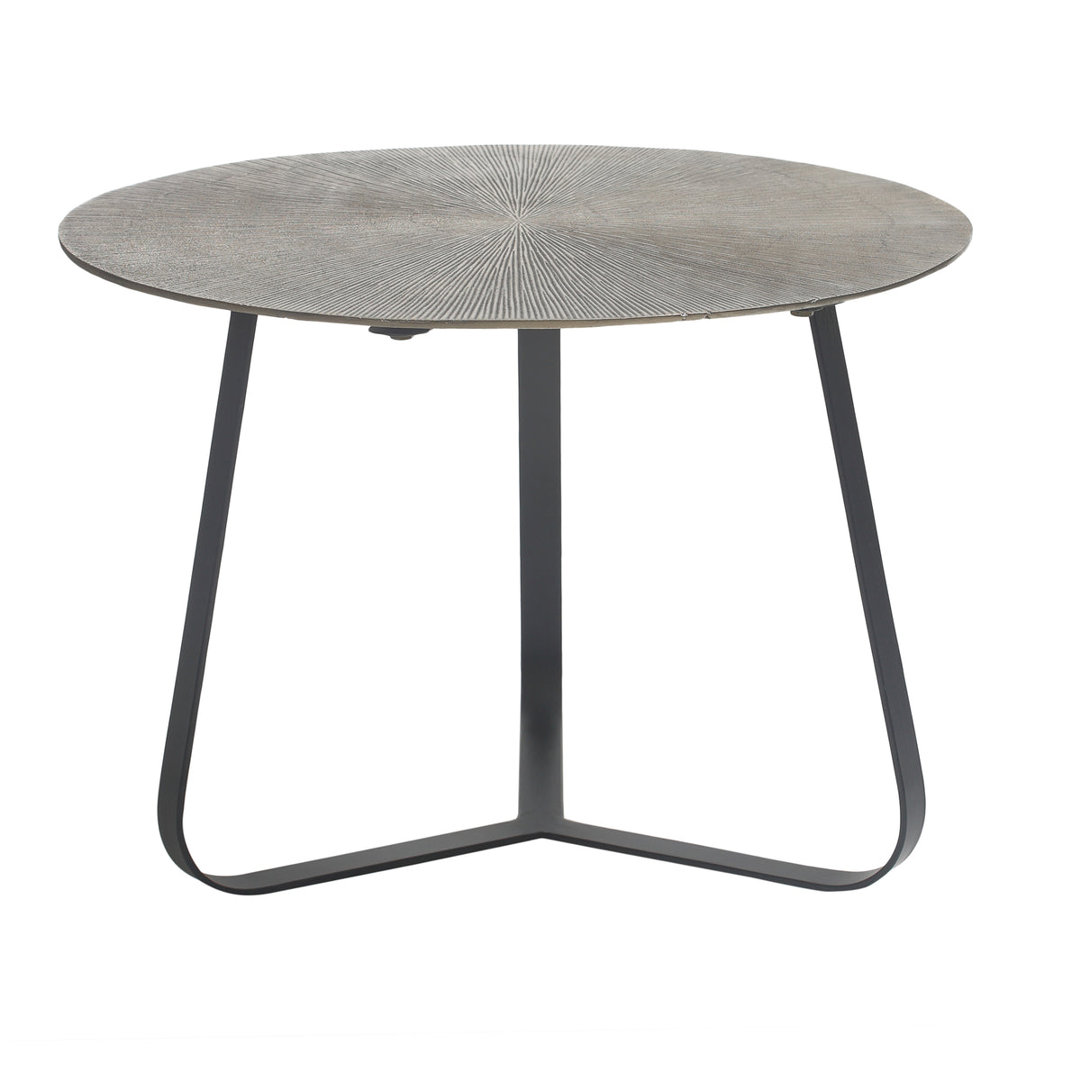 Kae Gold Alu Black Iron Round Coffee Table M PTMD