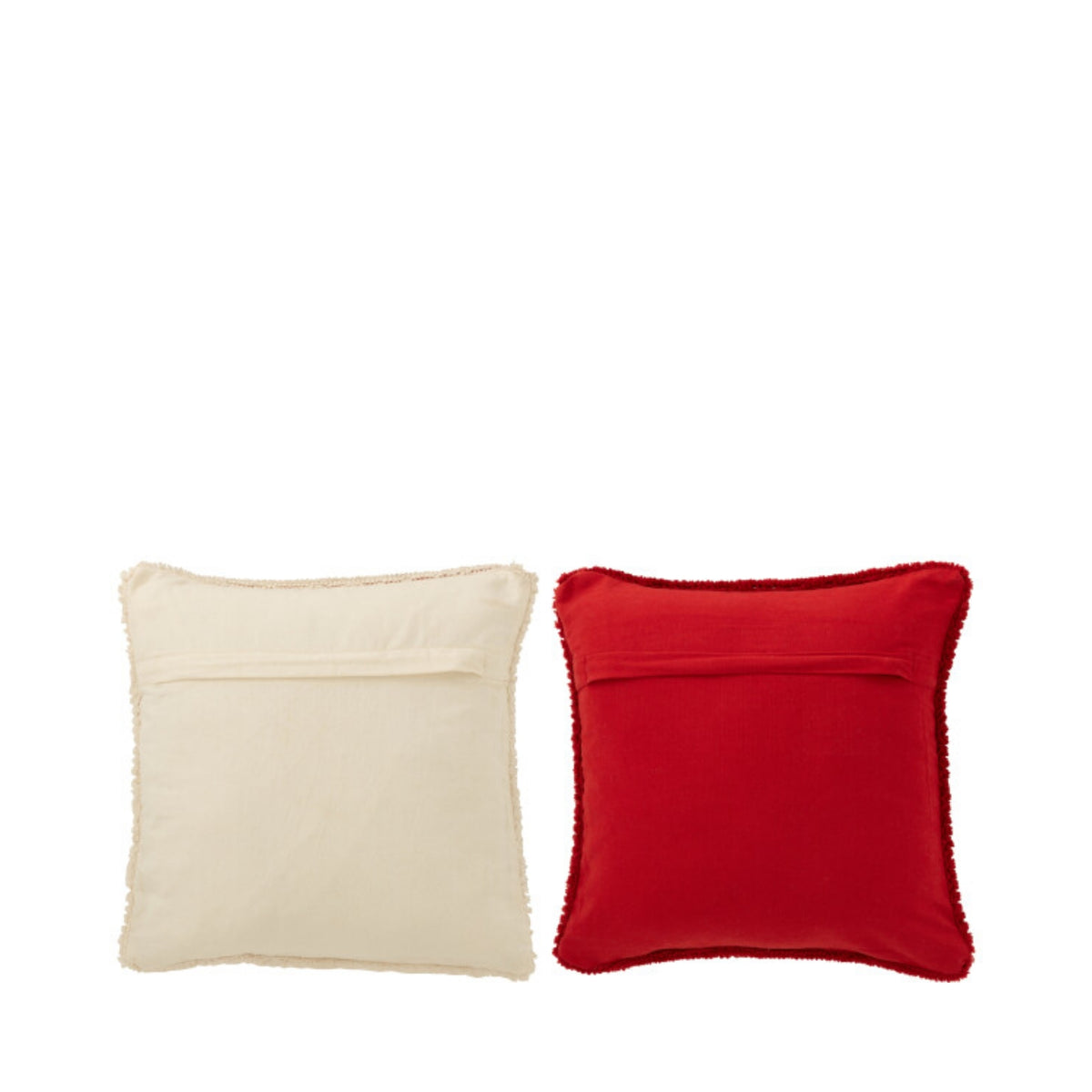 Kerst Set Plaid & Kerstkussens HoHoHo Rood/Wit J-Line