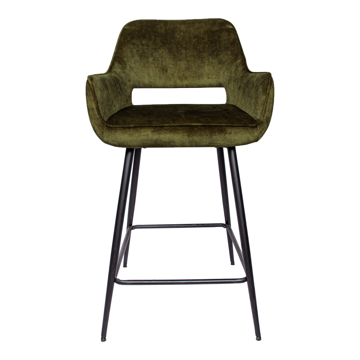 Barstoel Fal Low Velvet Groen Set van 2 PTMD