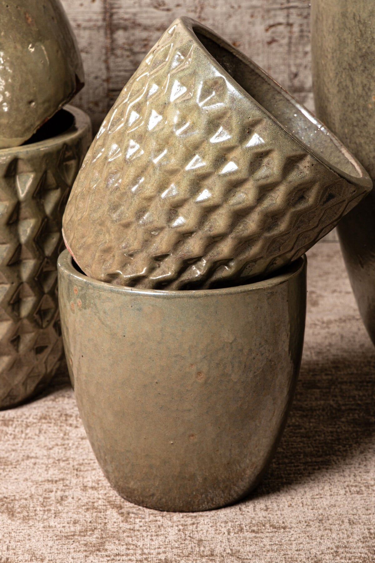 Mindy Pearl Ceramic Bombay Pot Round SV4 PTMD
