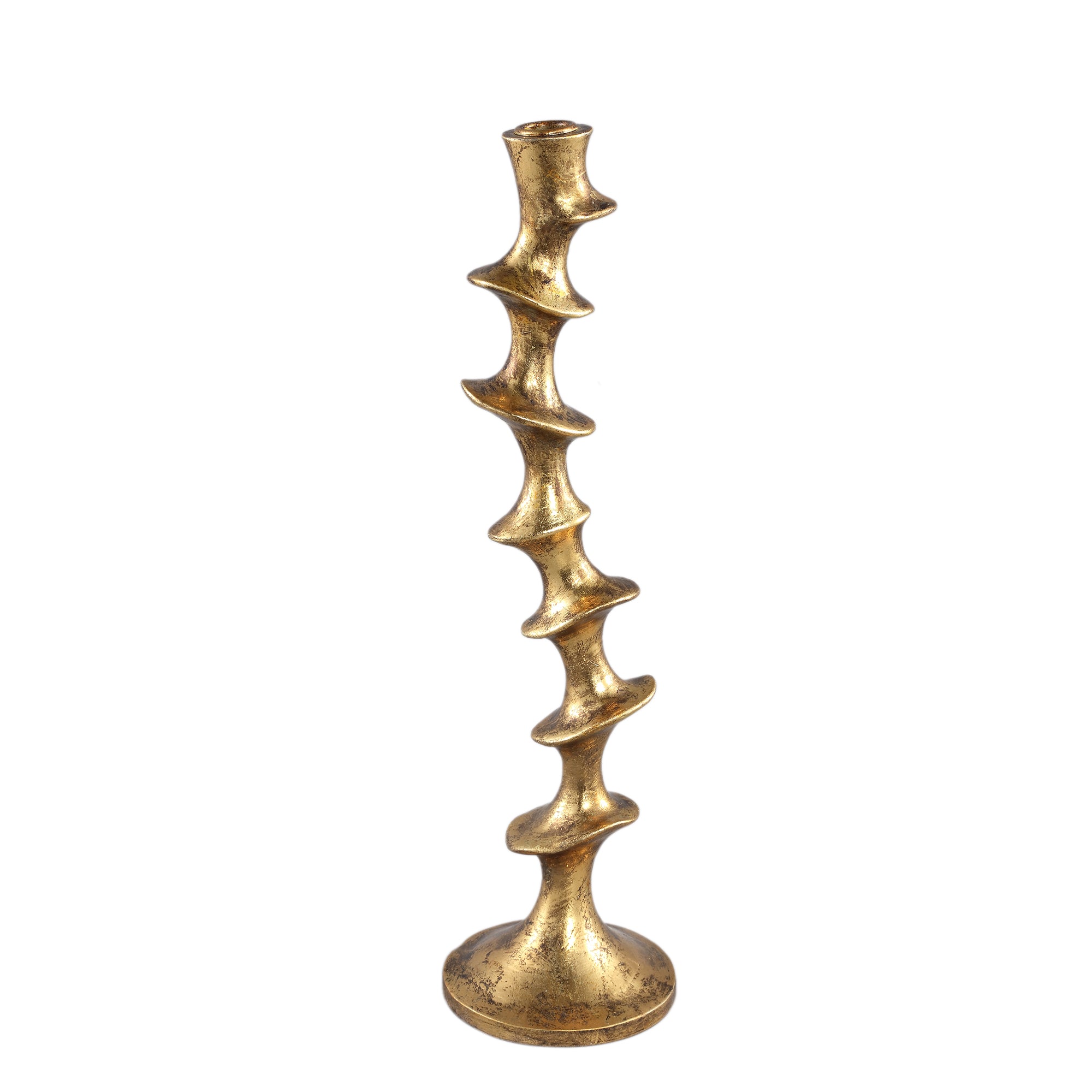 Movy Gold poly candle holder L PTMD