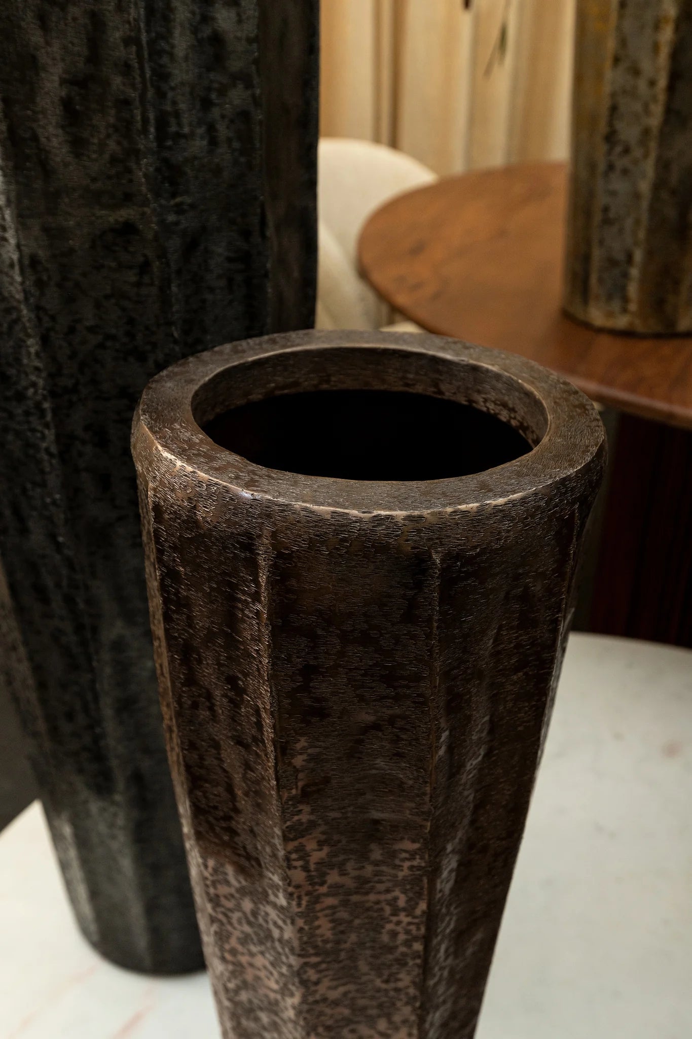 Bloempot Adiane Geborsteld Messing Small PTMD